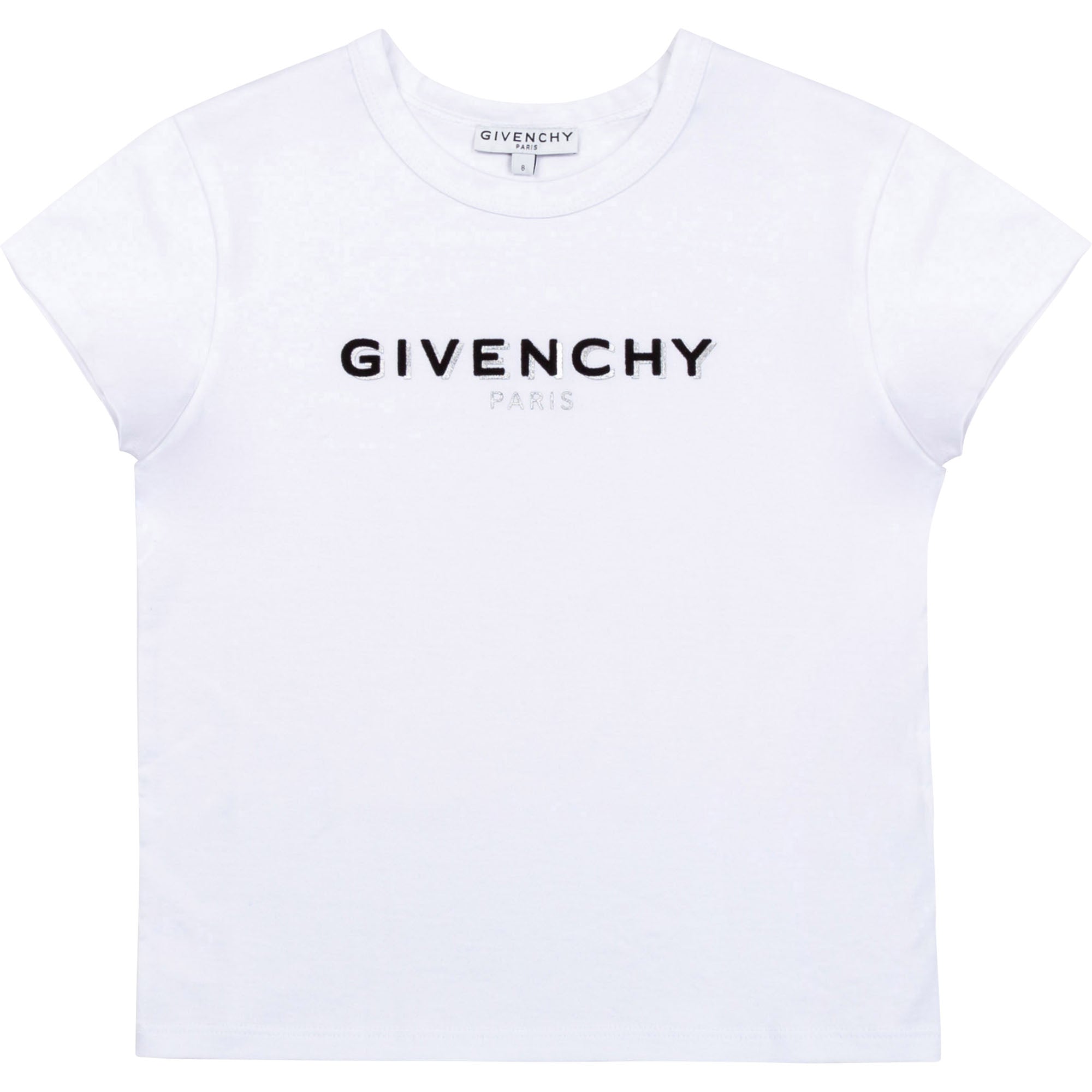 Girls White Logo Cotton T-Shirt