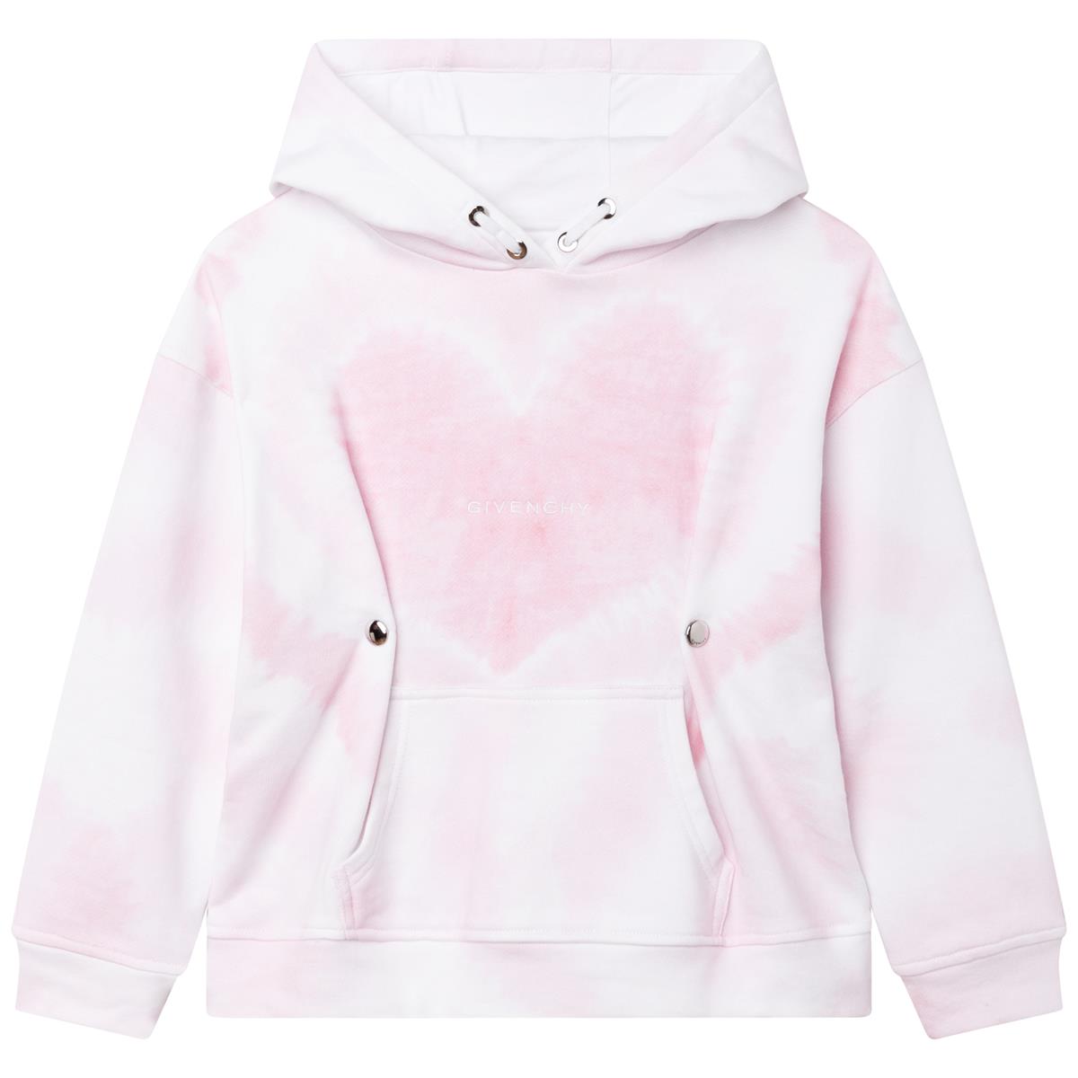 Boys & Girls Pink Hooded Cotton Sweatshirt