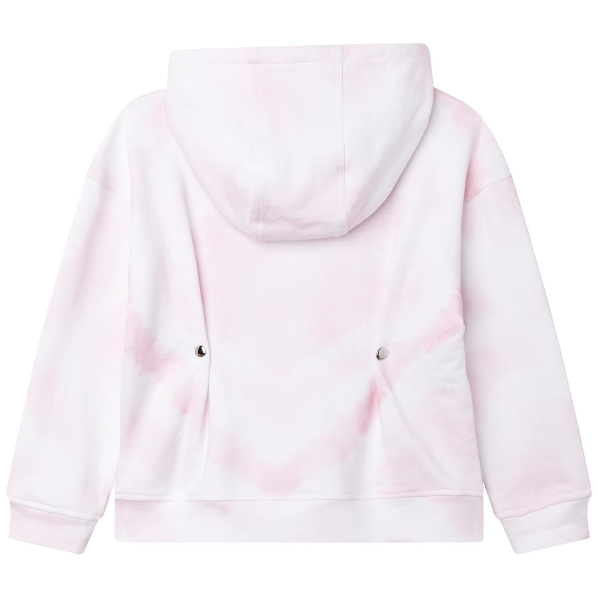 Boys & Girls Pink Hooded Cotton Sweatshirt