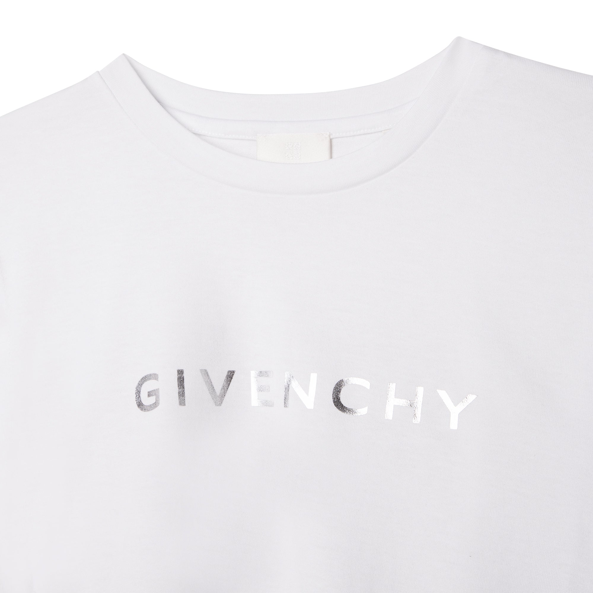Girls White Logo Cotton T-Shirt
