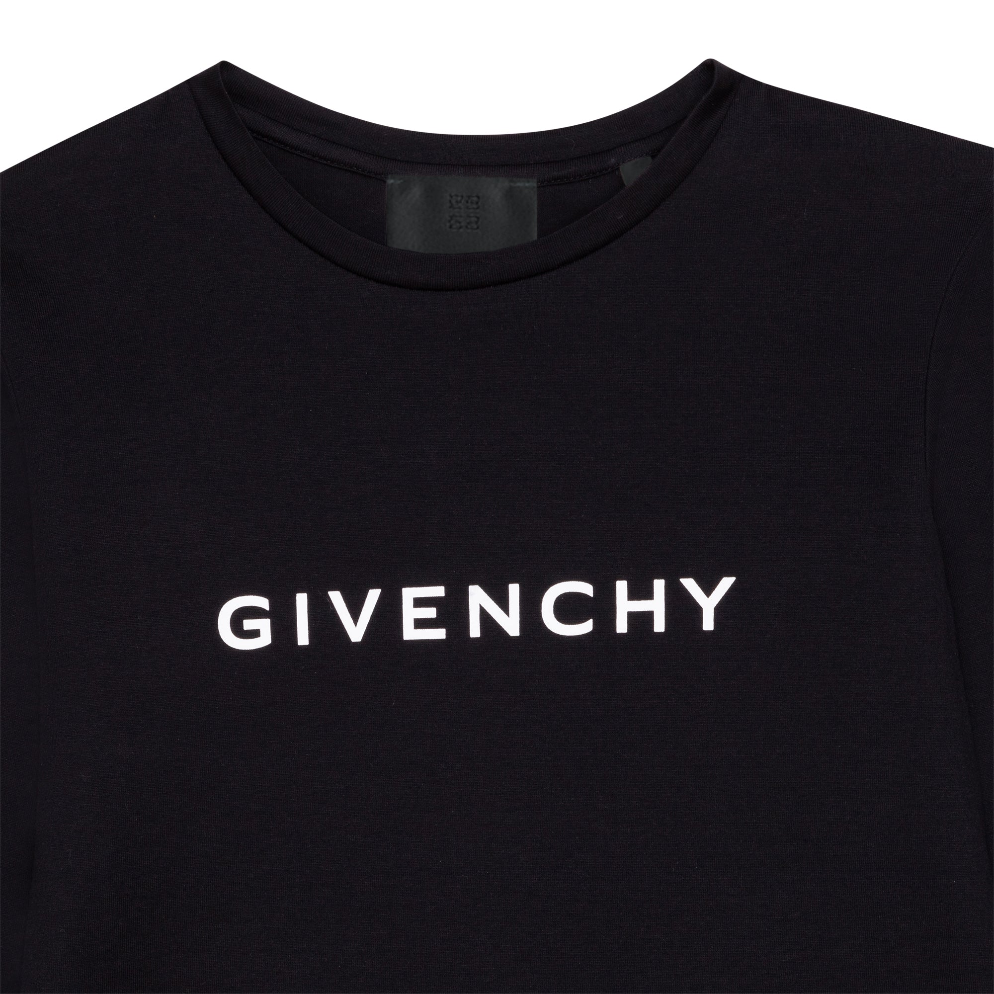 Girls Black Logo Cotton T-Shirt