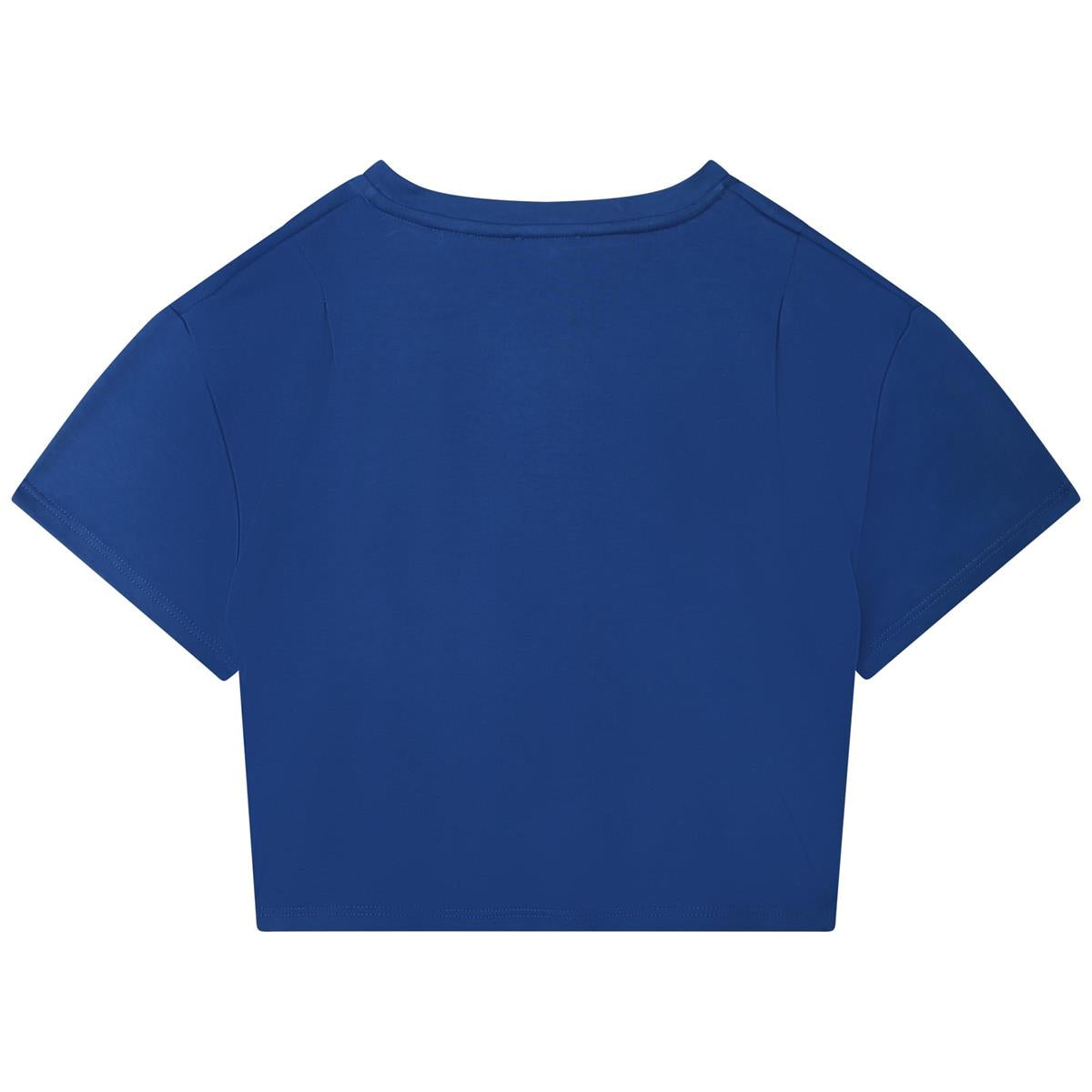 Girls Blue Cotton T-Shirt