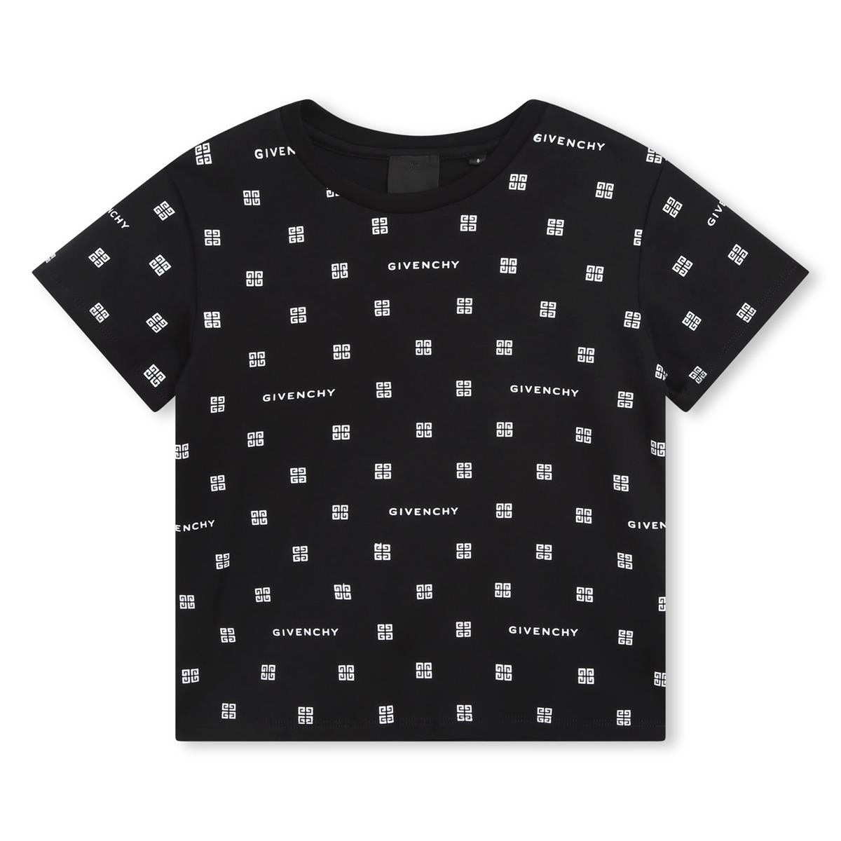 Boys Black Logo Cotton T-Shirt