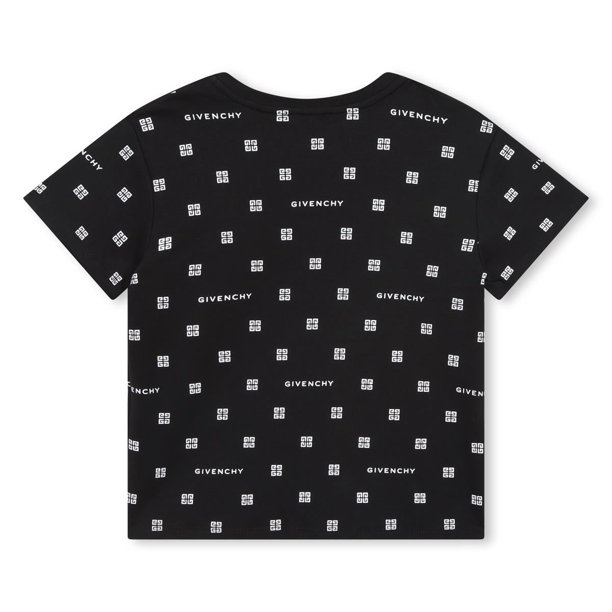 Boys Black Logo Cotton T-Shirt