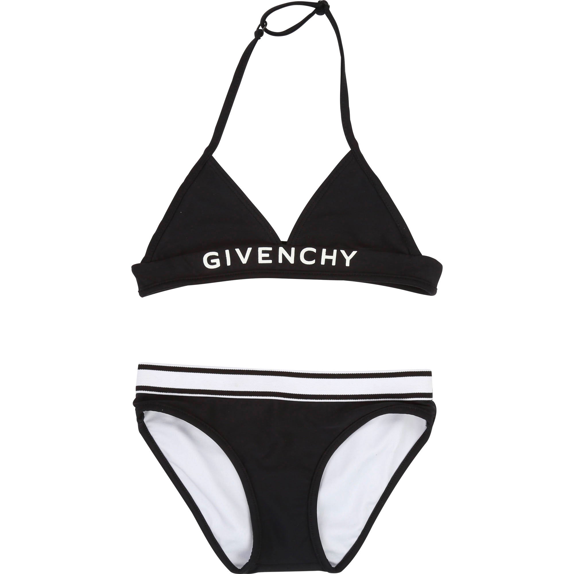 Girls Black Logo Swimsuit