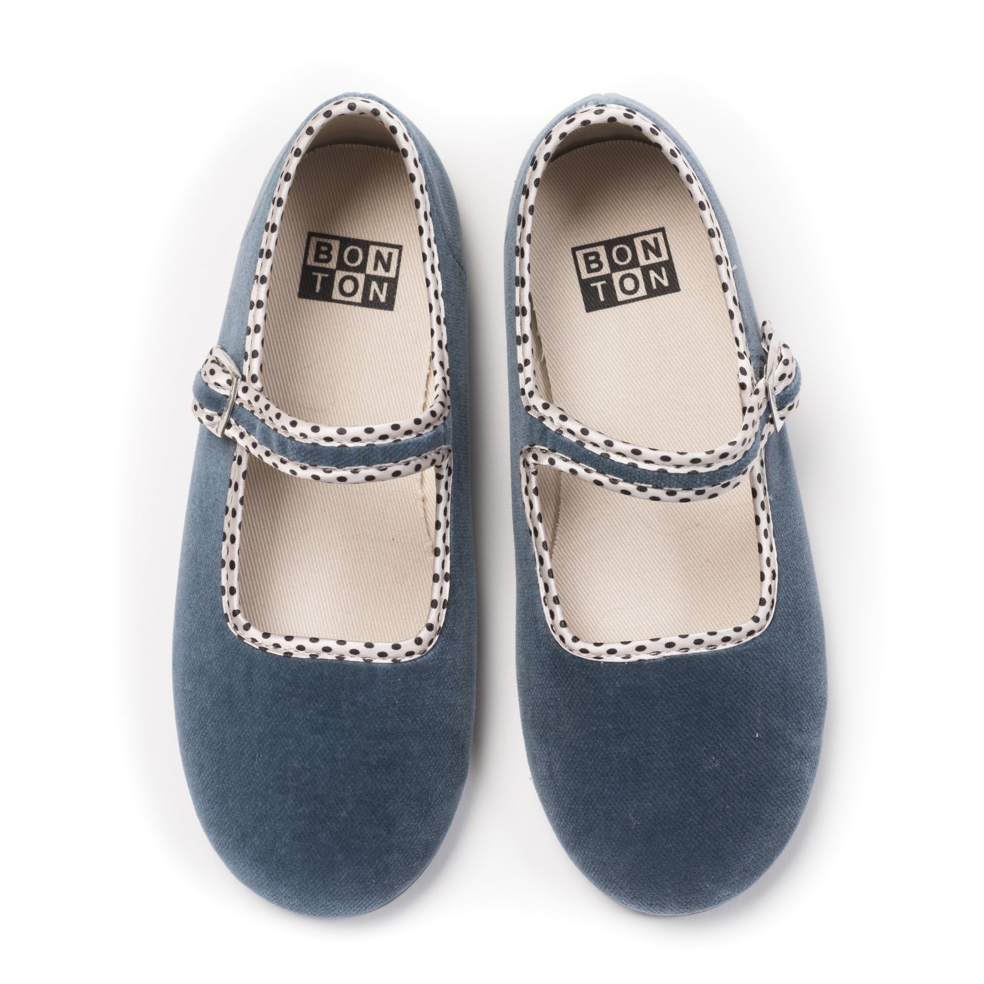Baby Girls Blue Grey Cotton Shoes
