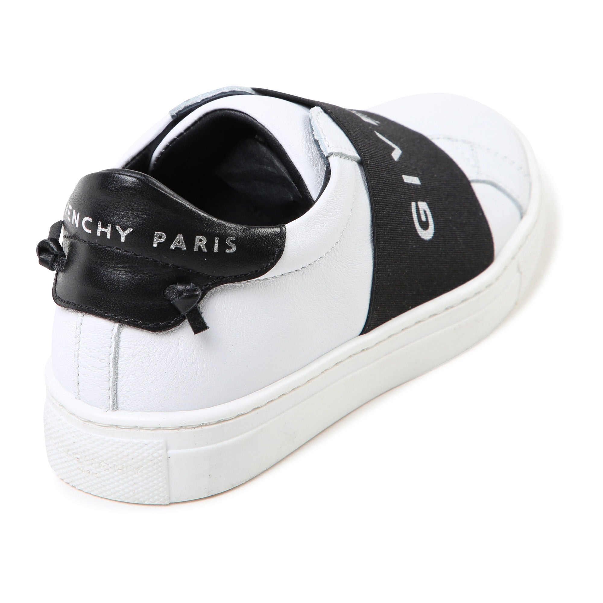 Boys & Girls White & Black Logo Shoes