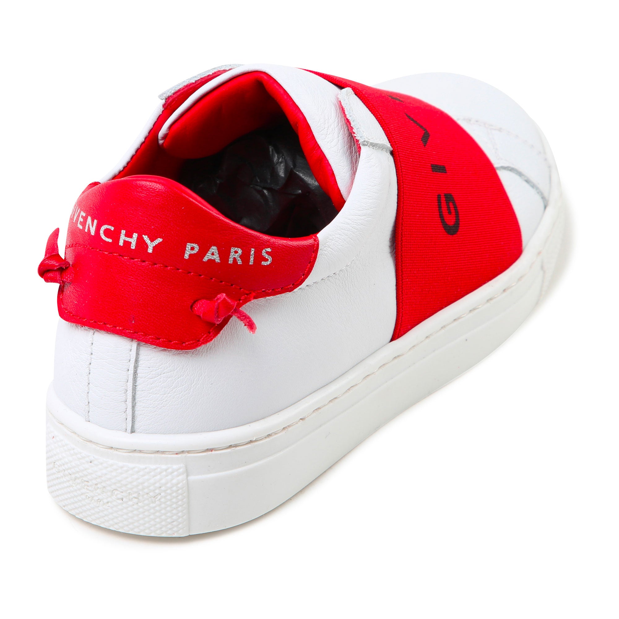 Girls White & Red Logo Shoes