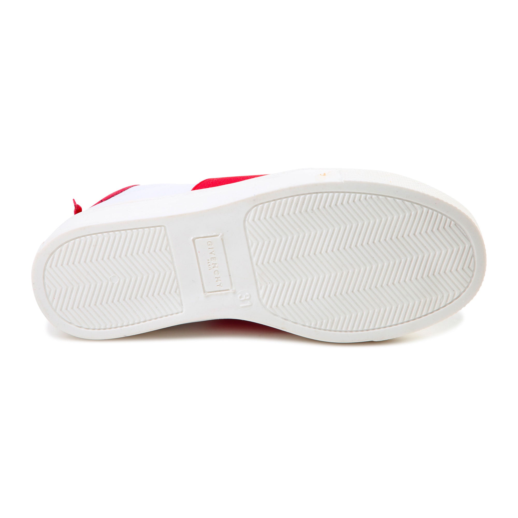 Girls White & Red Logo Shoes