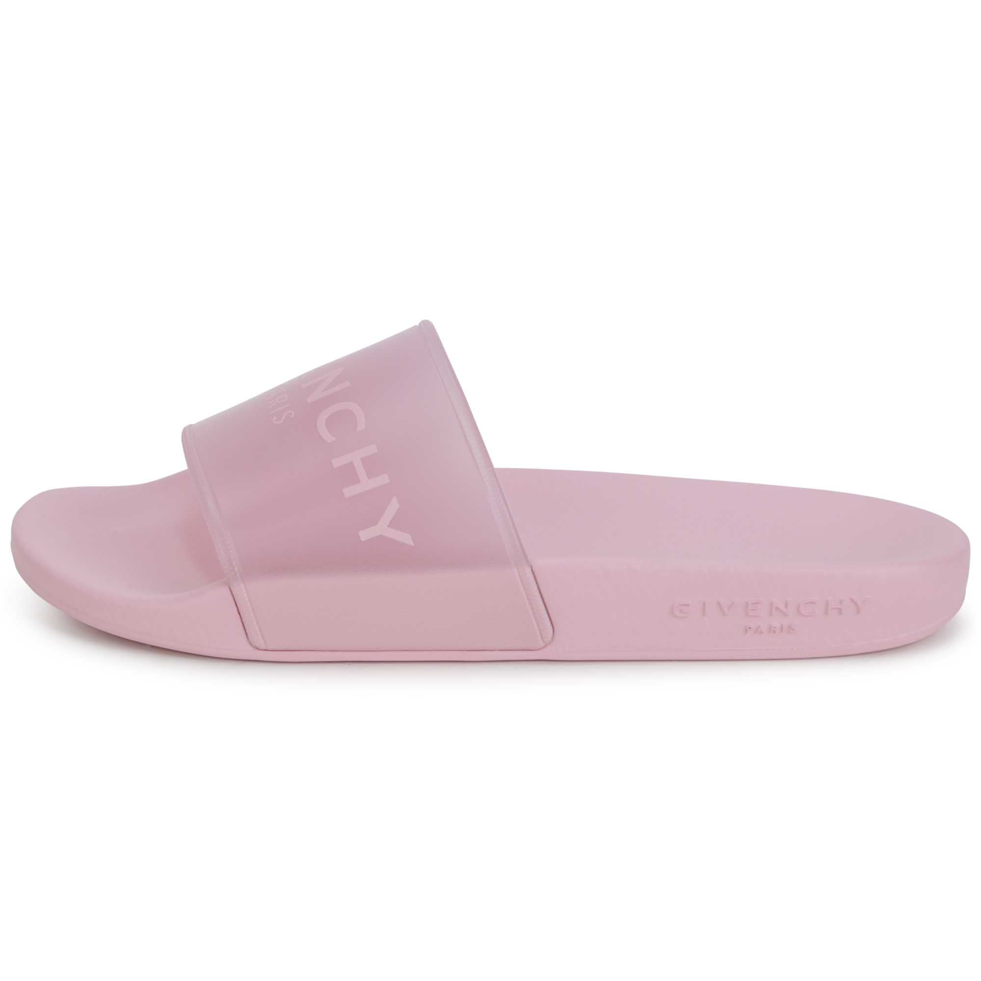 Girls Pink Logo Slippers