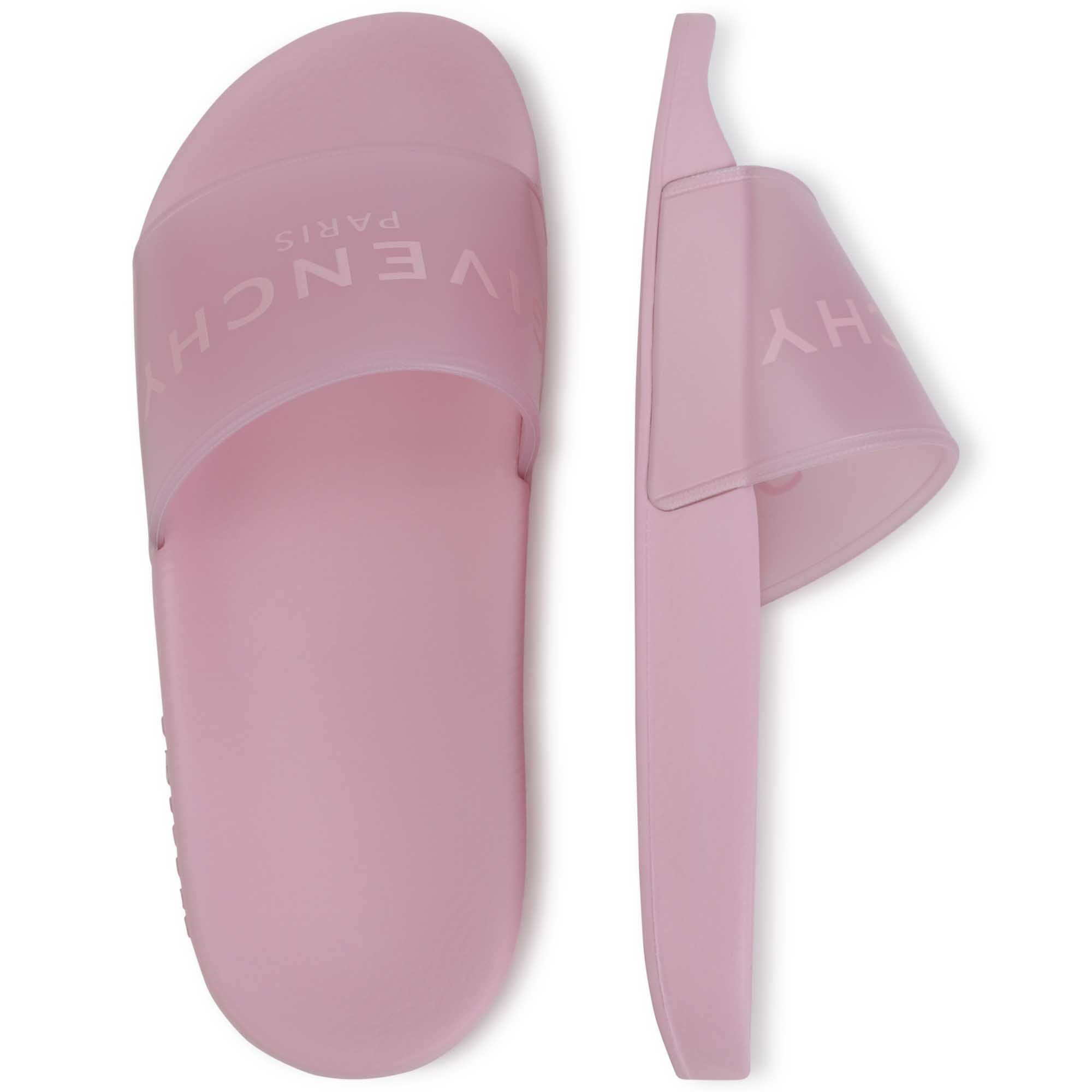 Girls Pink Logo Slippers