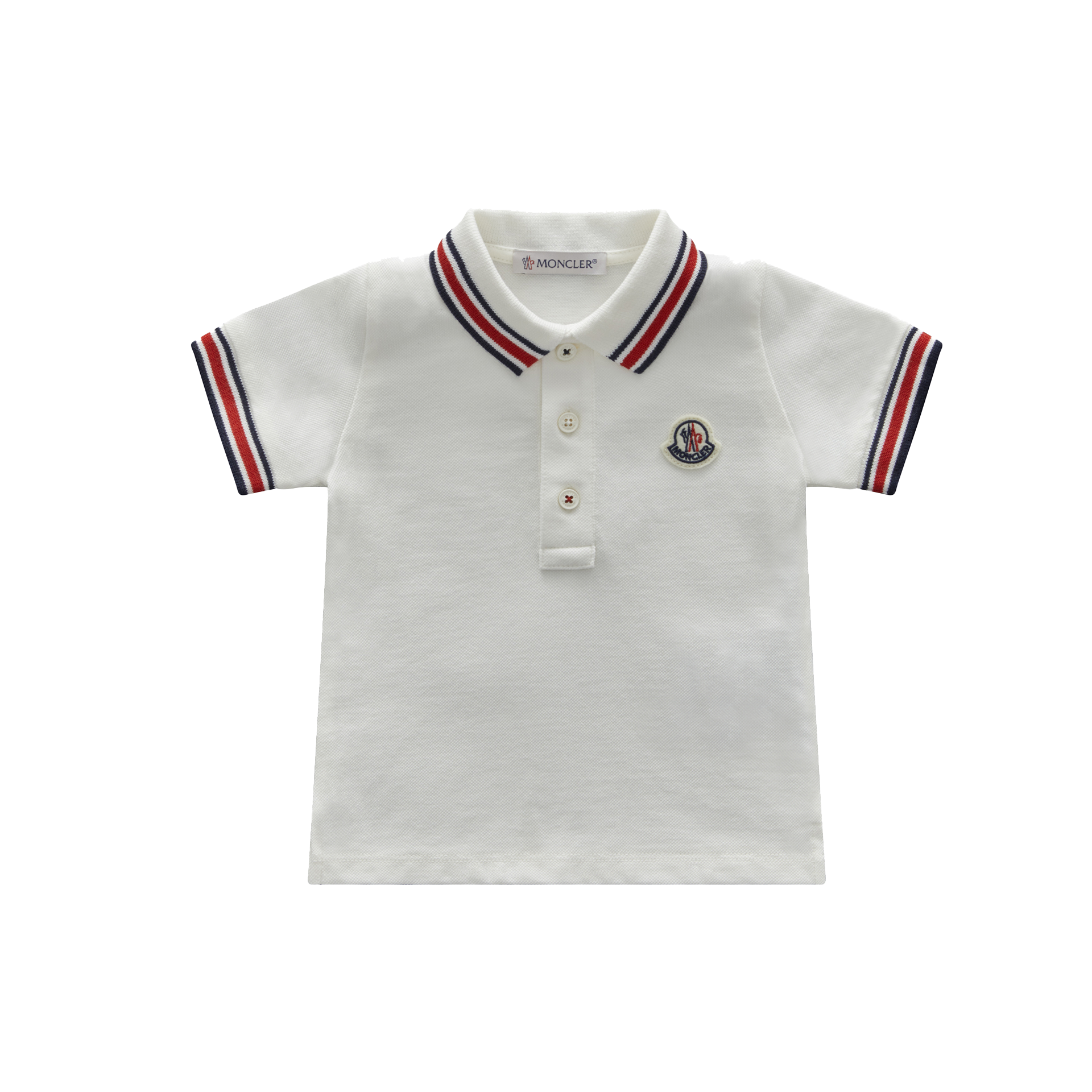 Baby Boys White Logo Cotton Polo Shirt