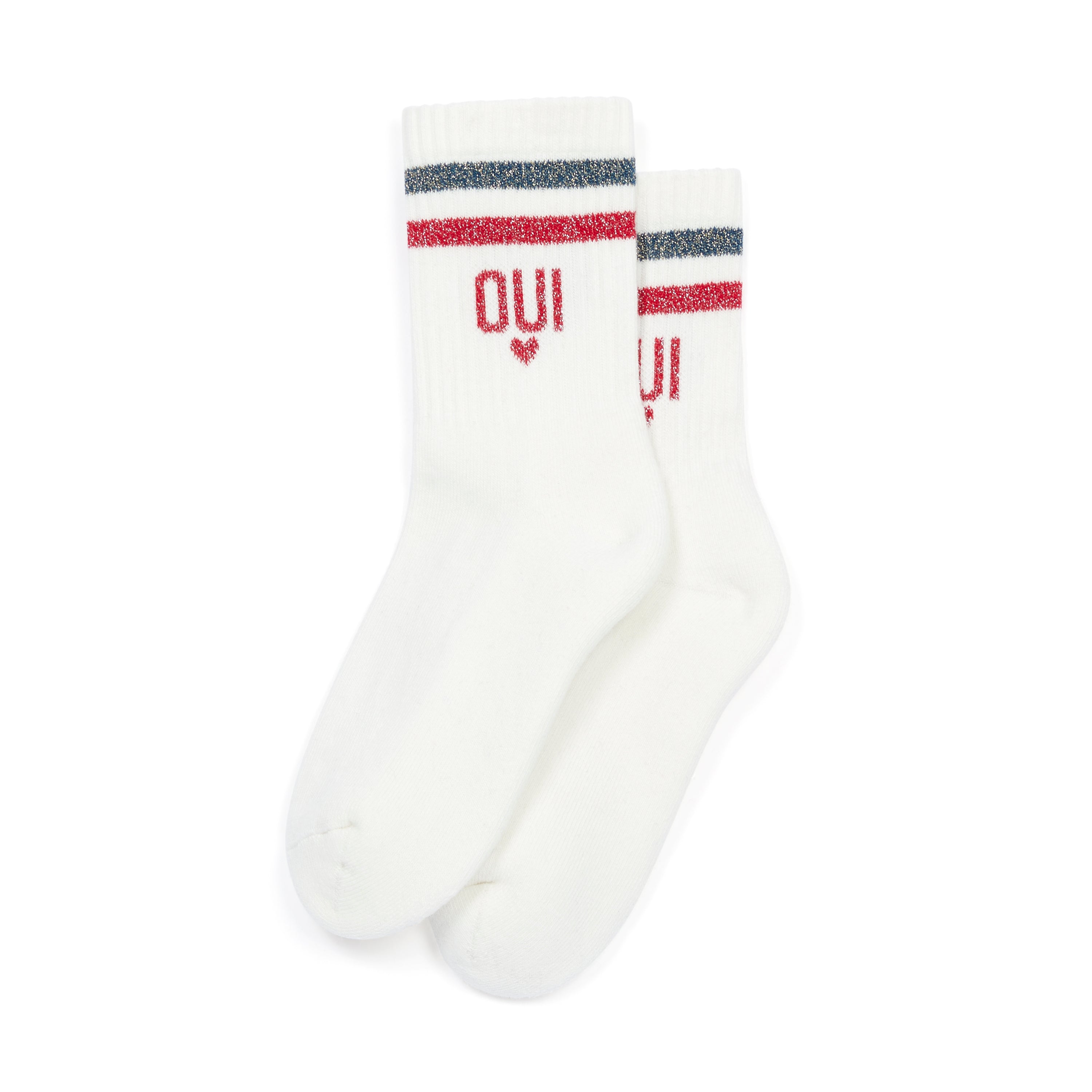 Girls White Logo Cotton Socks