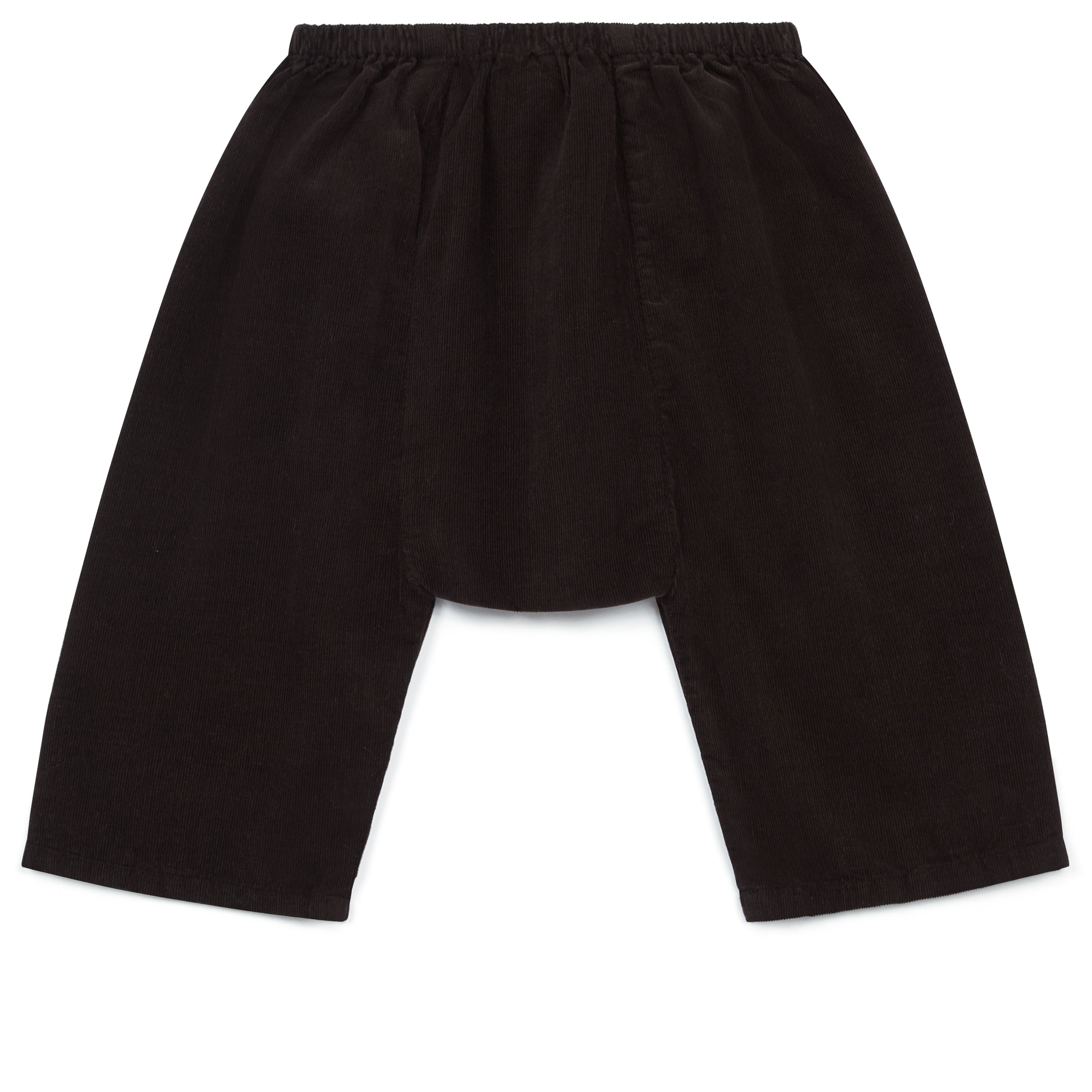 Baby Boys & Girls Dark Brown Cotton Trousers