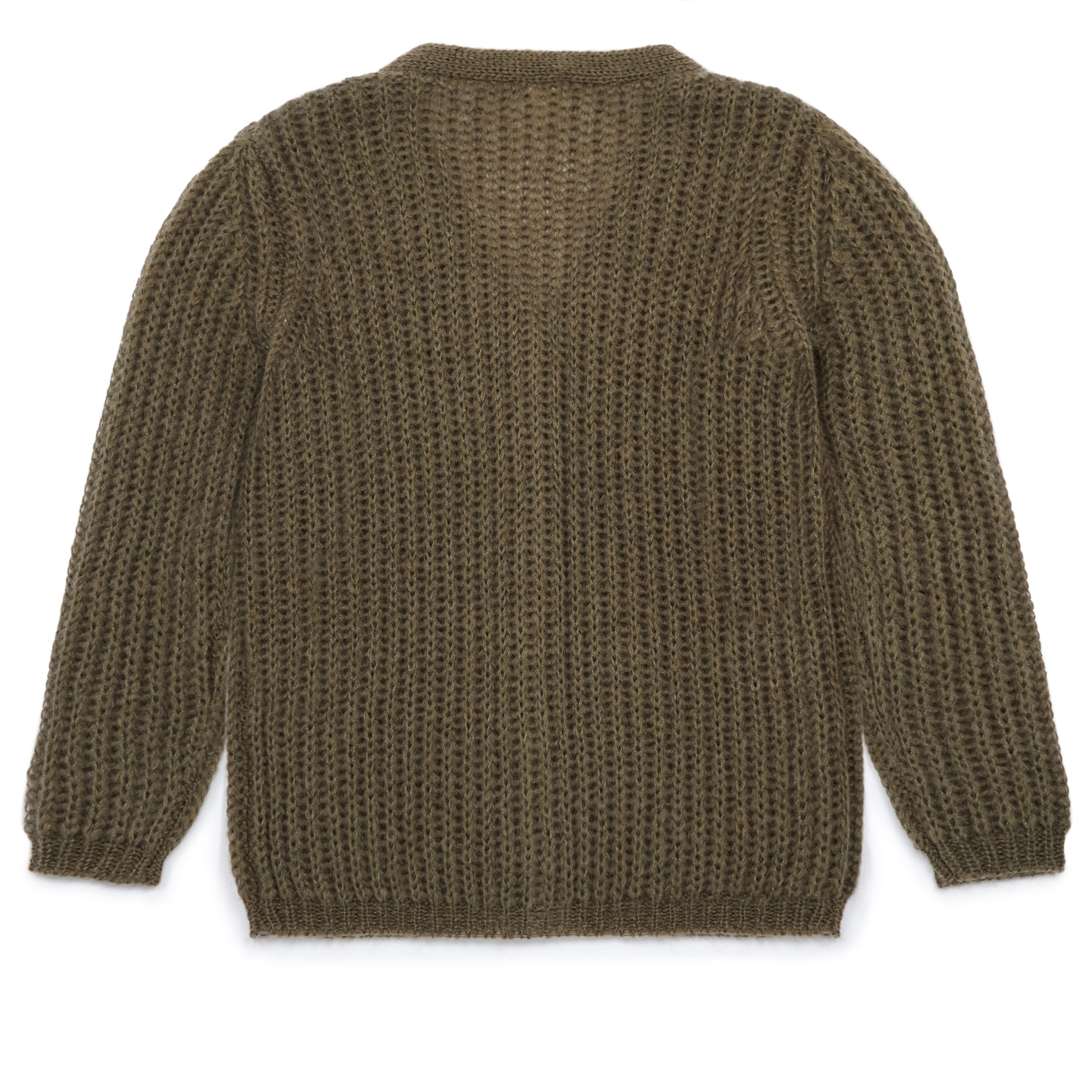 Girls Green Button Cardigan
