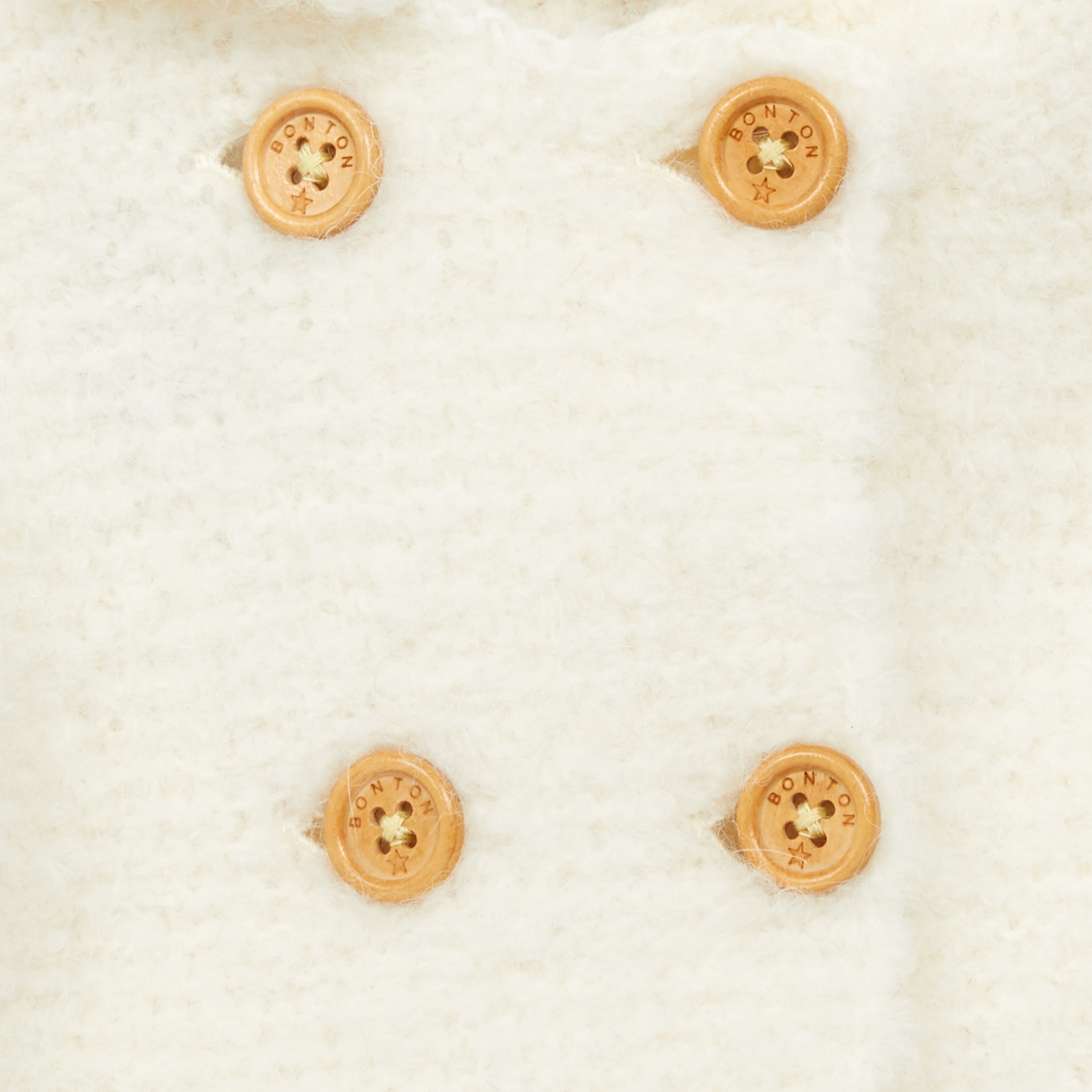 Baby Girls White Wool Coat