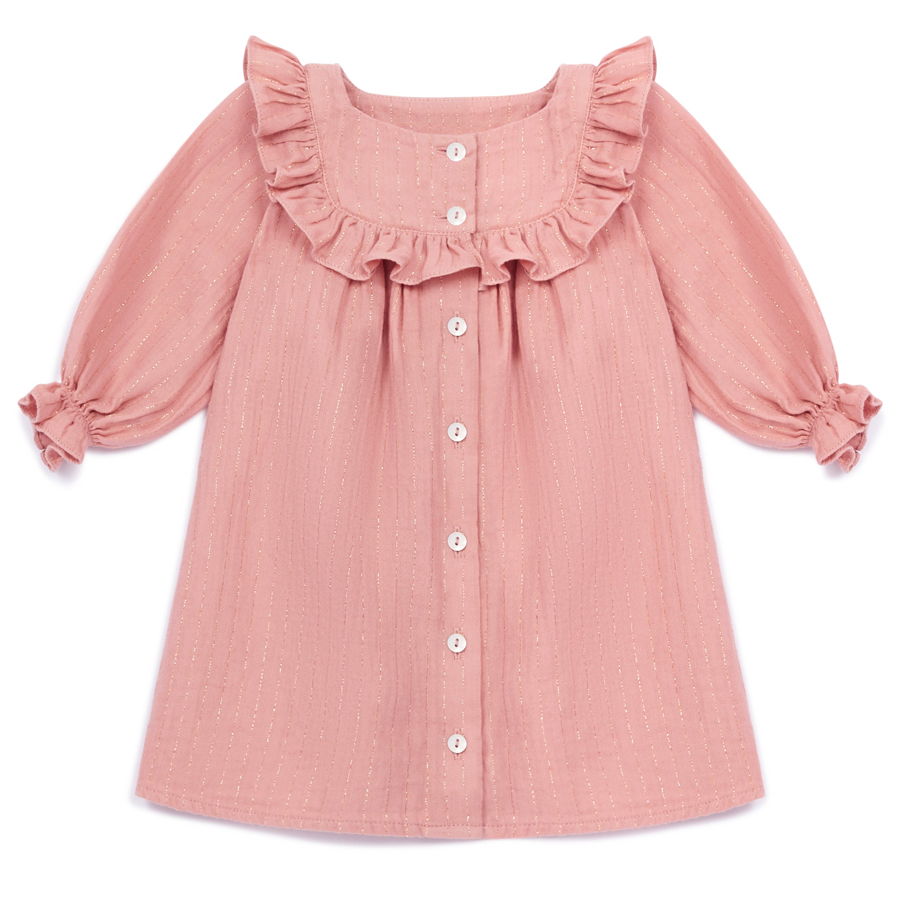 Girls Pink Cotton Dress