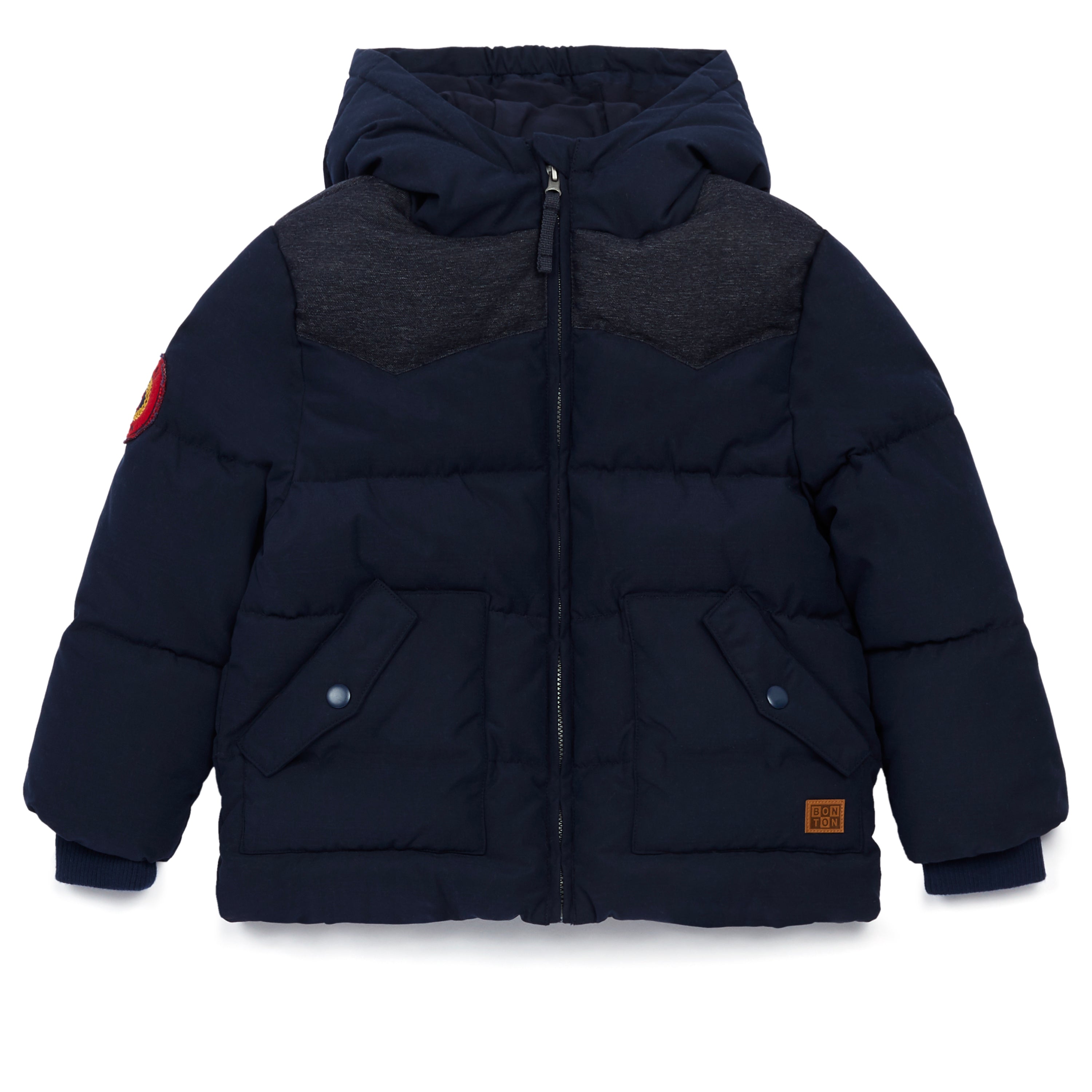 Boys Blue Hooded Coat