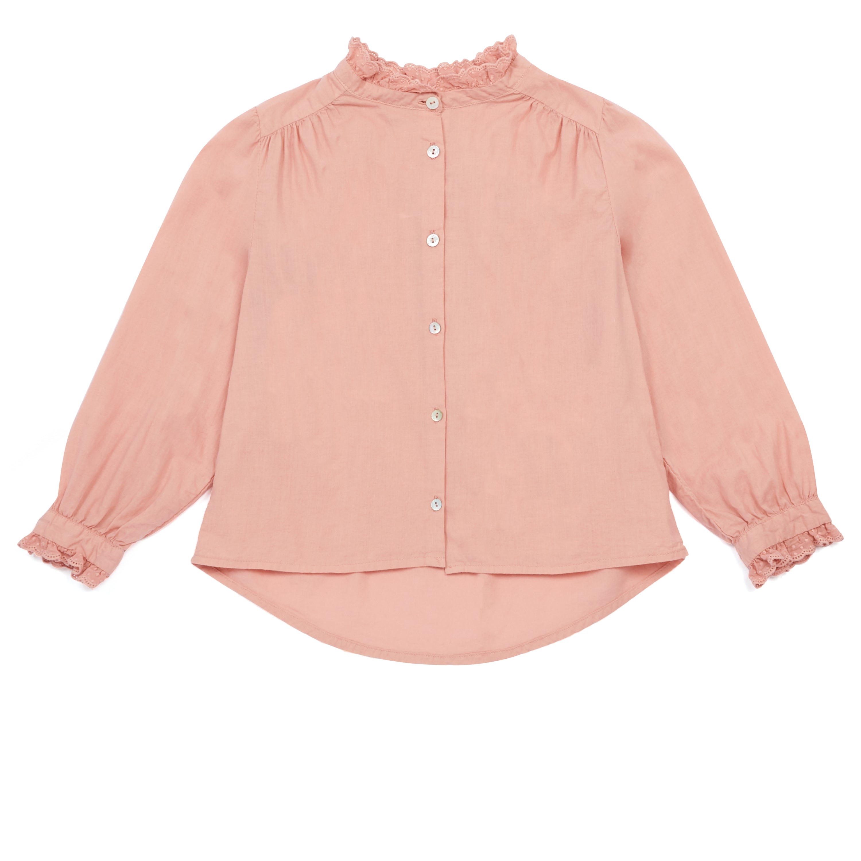 Girls Pink Cotton Shirt