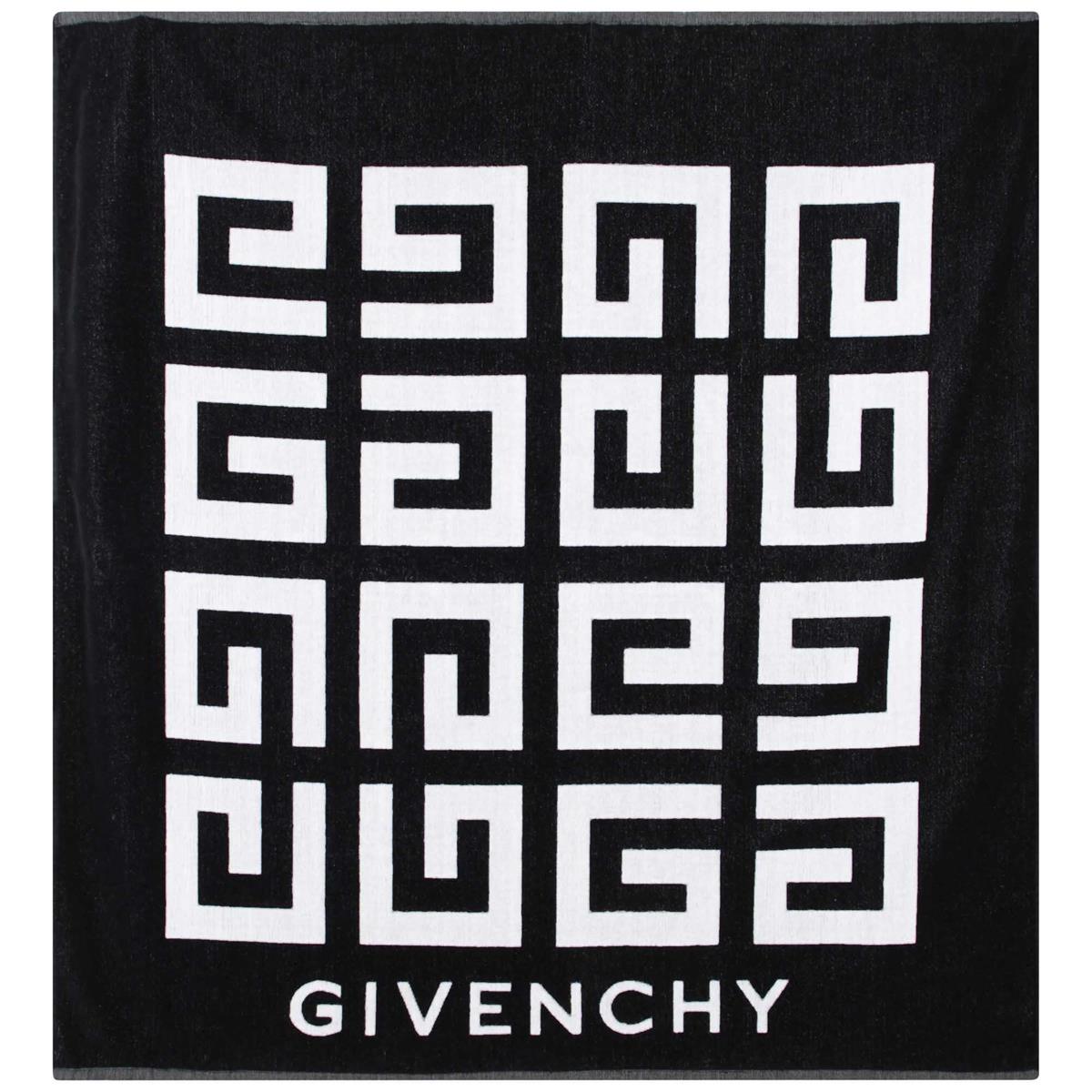 Girls Black Logo Beach Towel