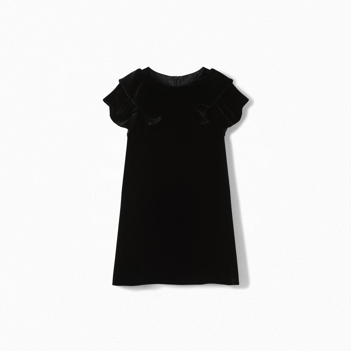 Girls Black Velvet Dress