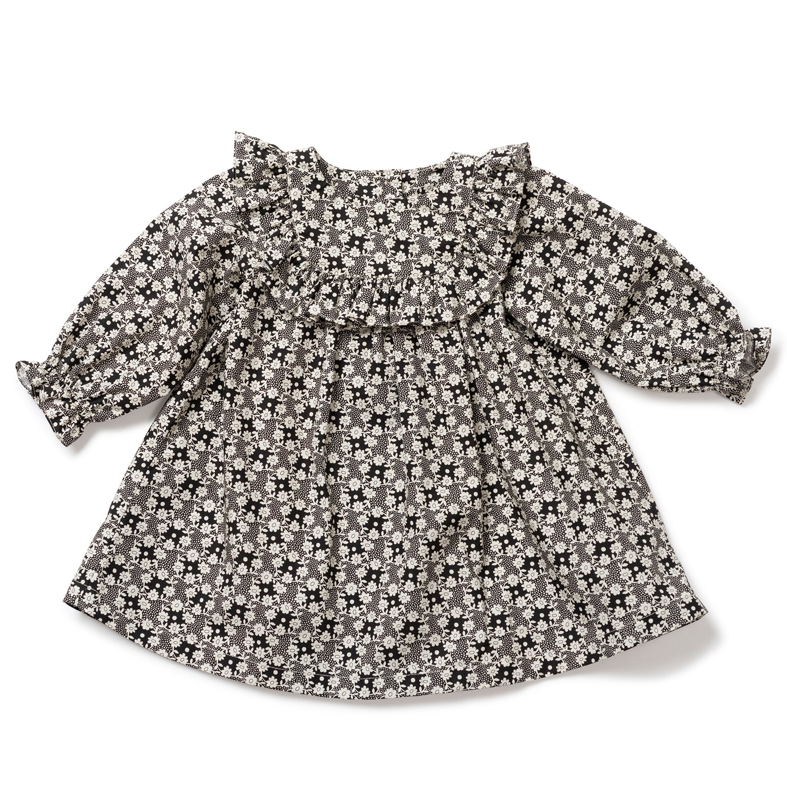 Robe en coton noir pour bébés filles
