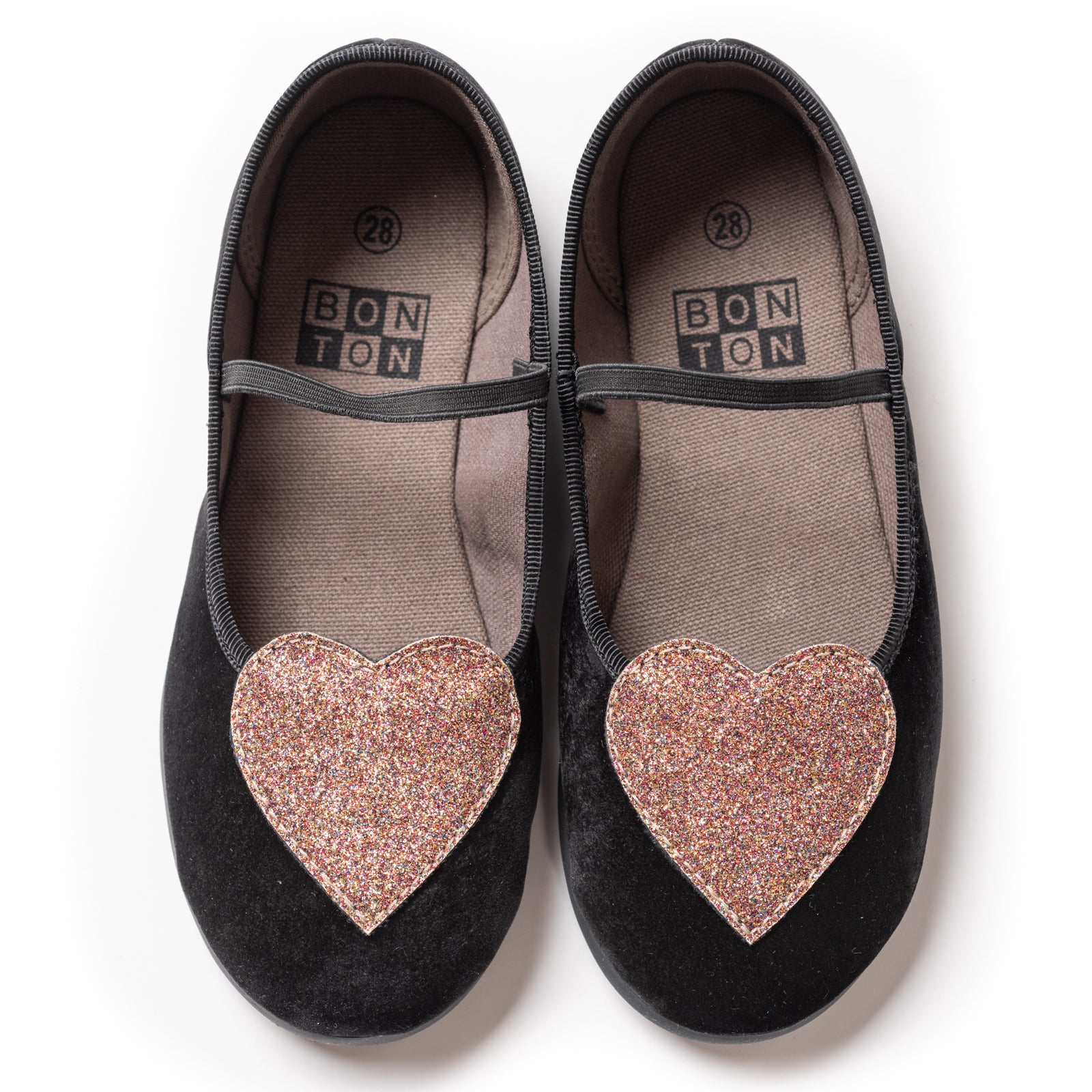 Girls Noir Cotton Shoes