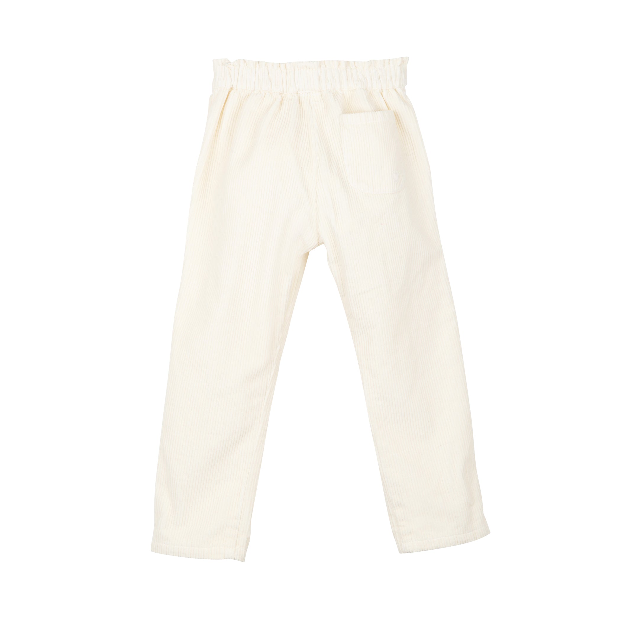 Girls White Cotton Trousers