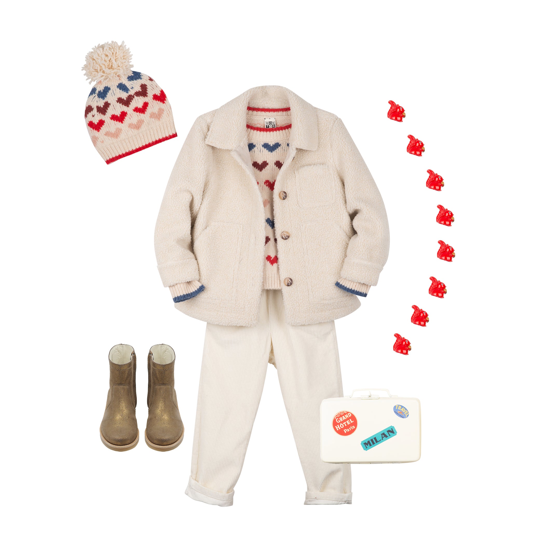 Girls White Cotton Trousers