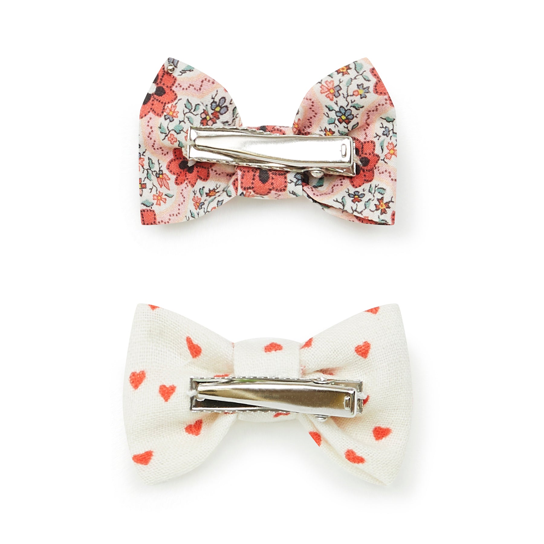 Girls Pink Floral Hair Clips