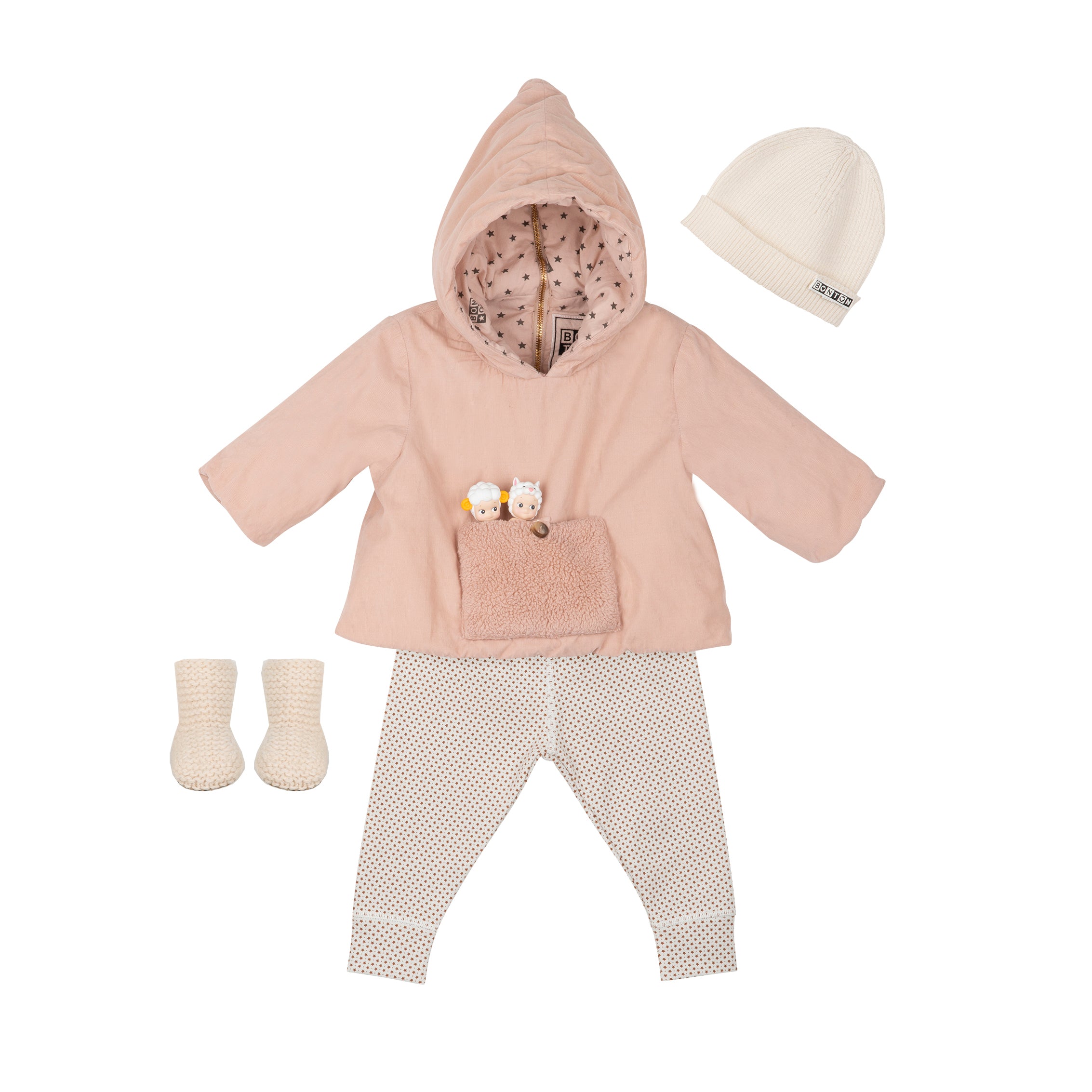 Baby Girls Pink Hooded Top