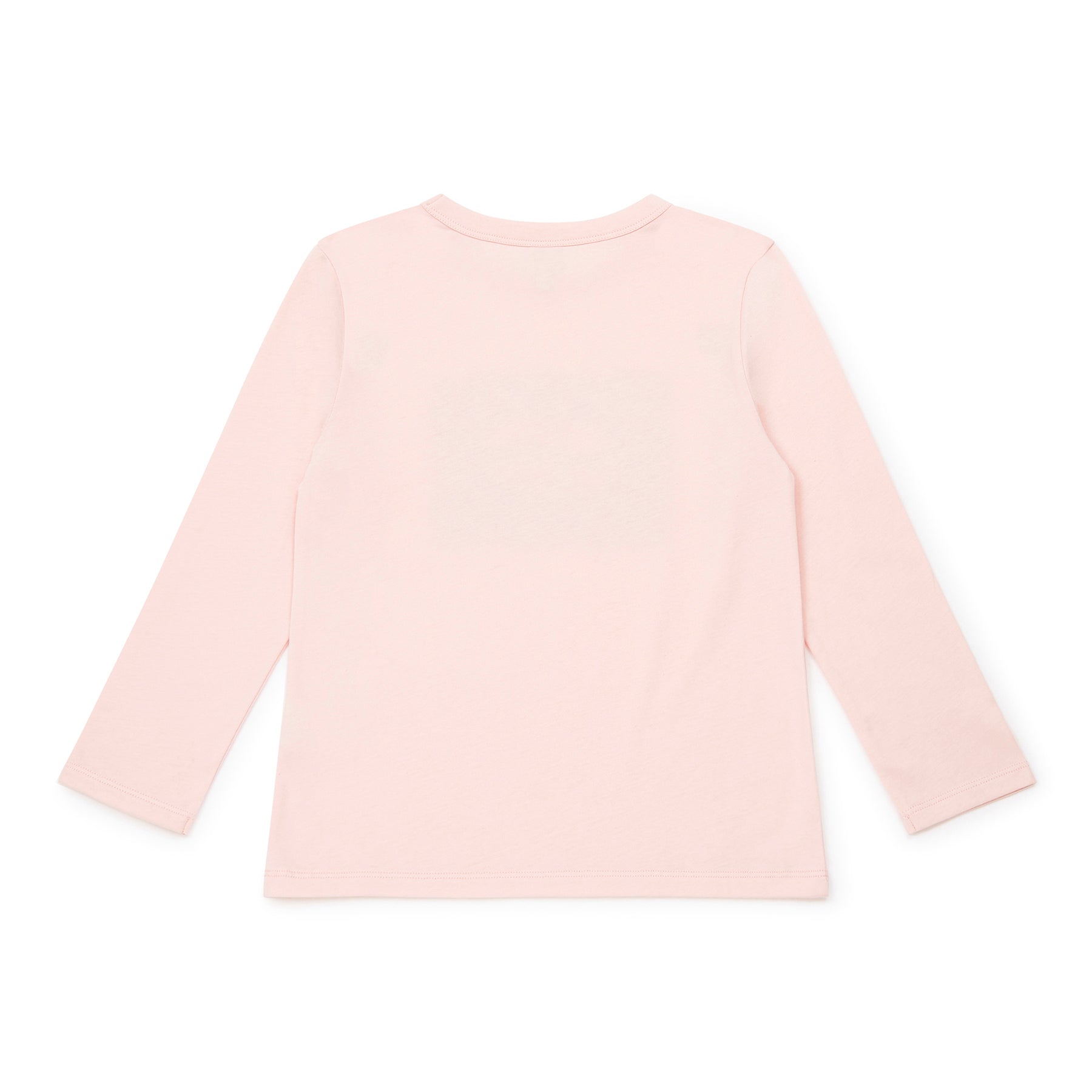 Girls Pink Printed Cotton T-Shirt