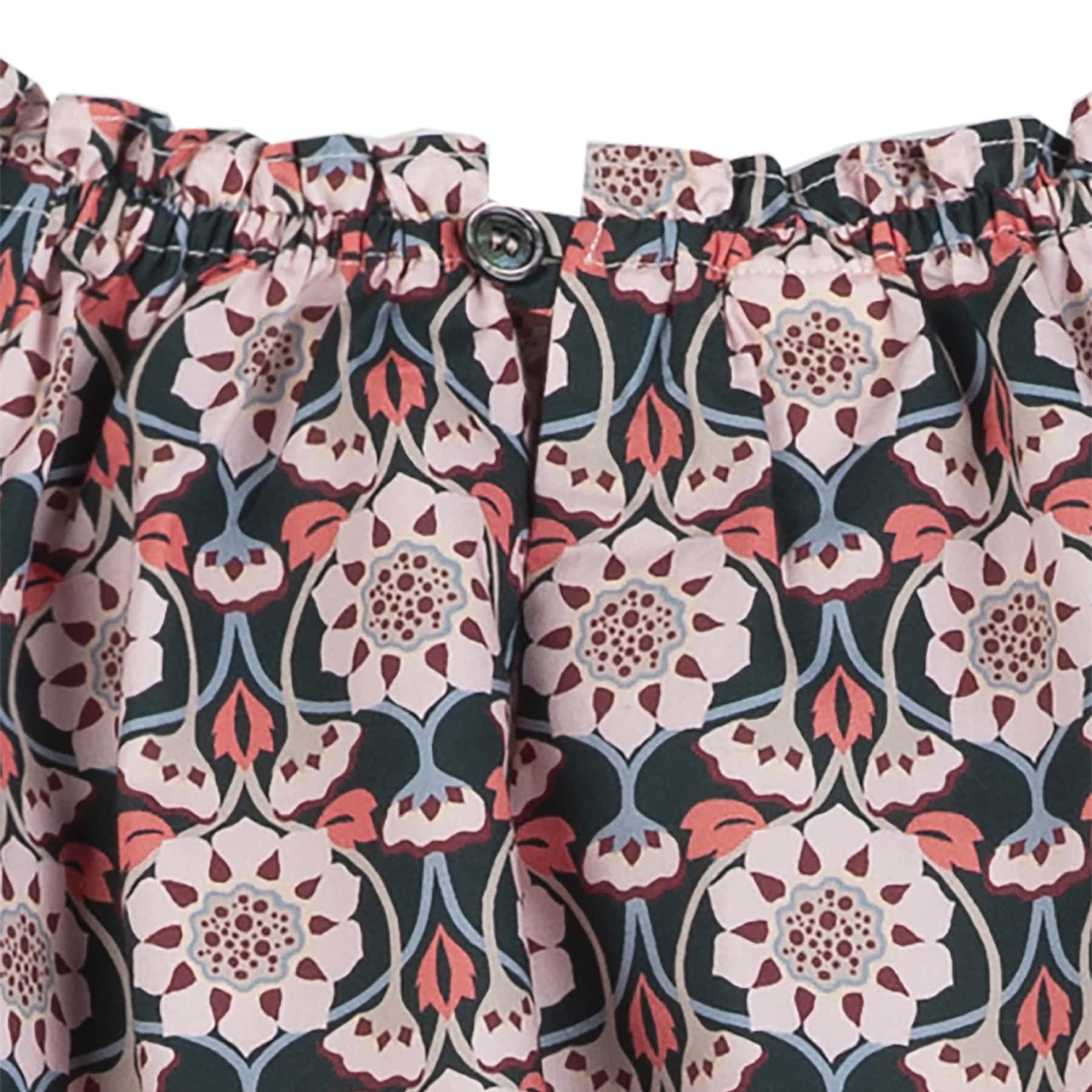 Girls Pink Flowers Cotton Dress