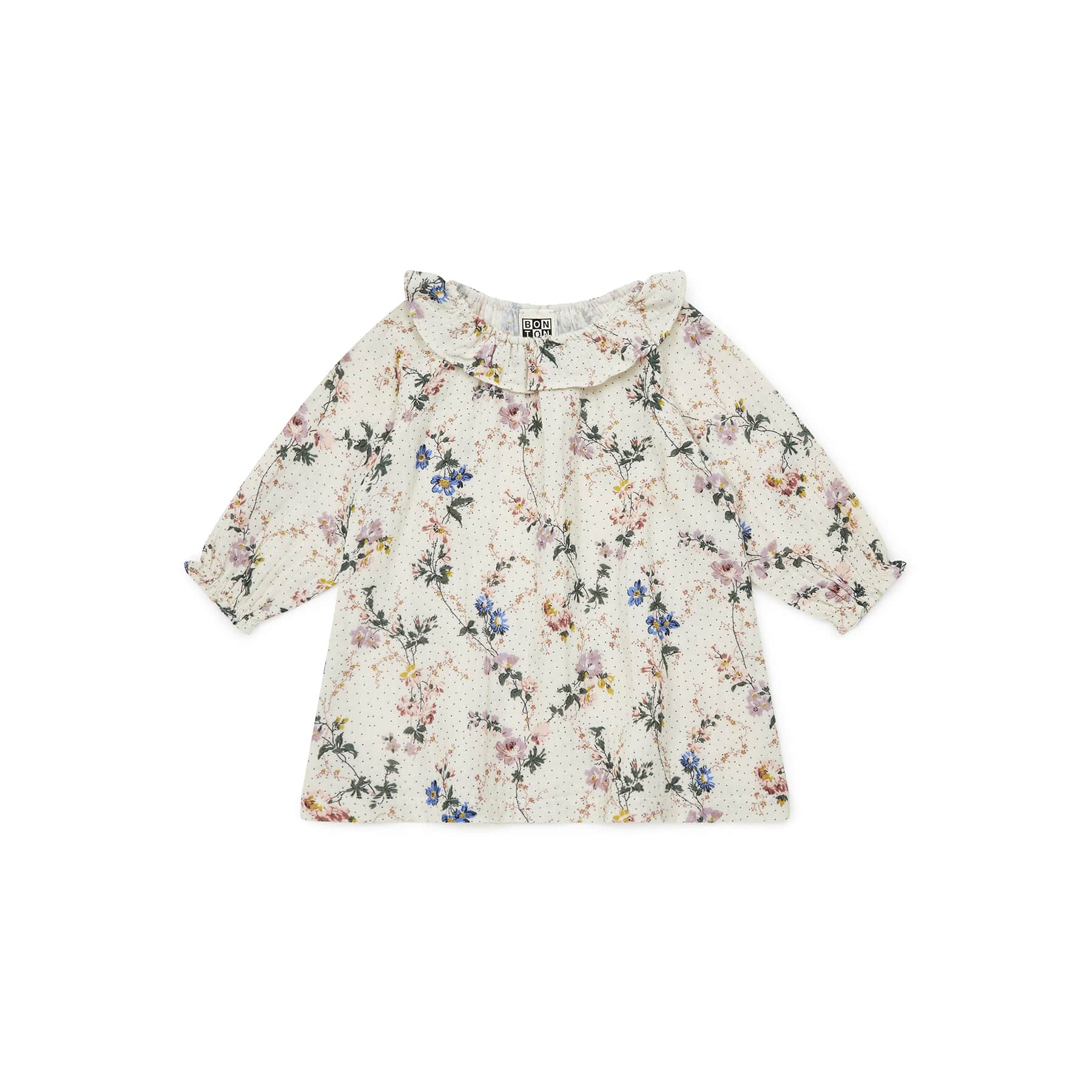 Baby Girls White Floral Cotton Dress