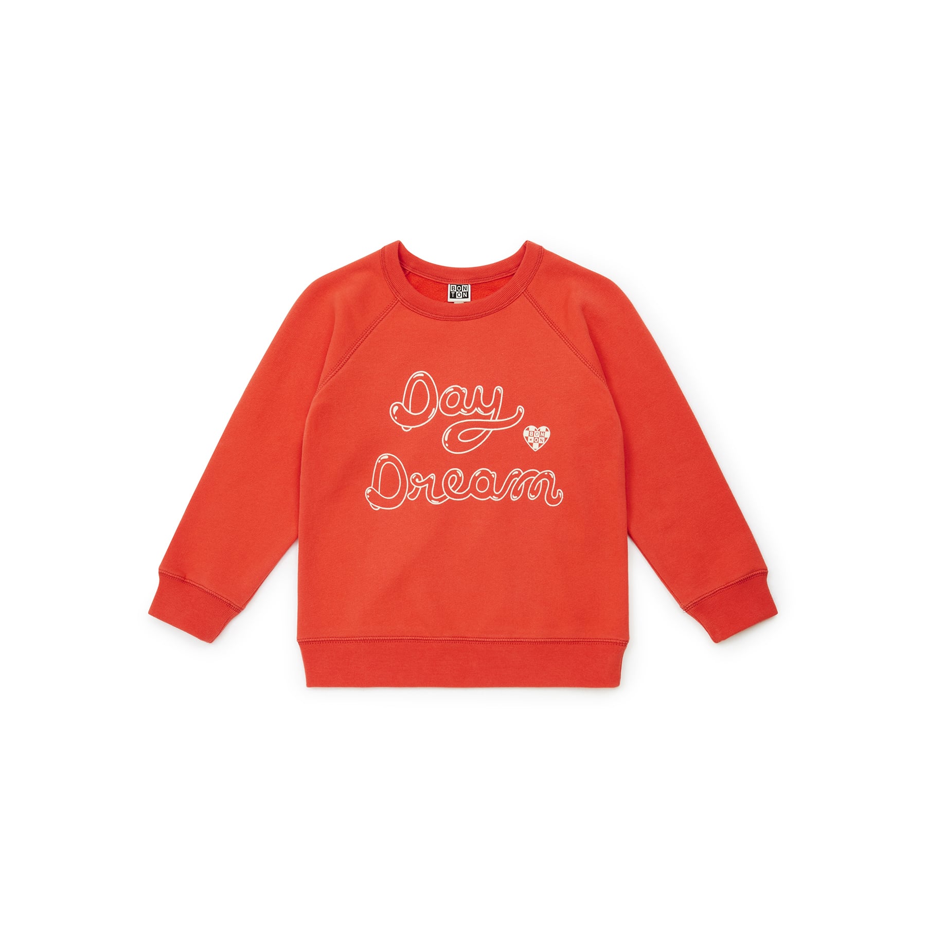 Girls Red Logo Cotton Sweatshirt