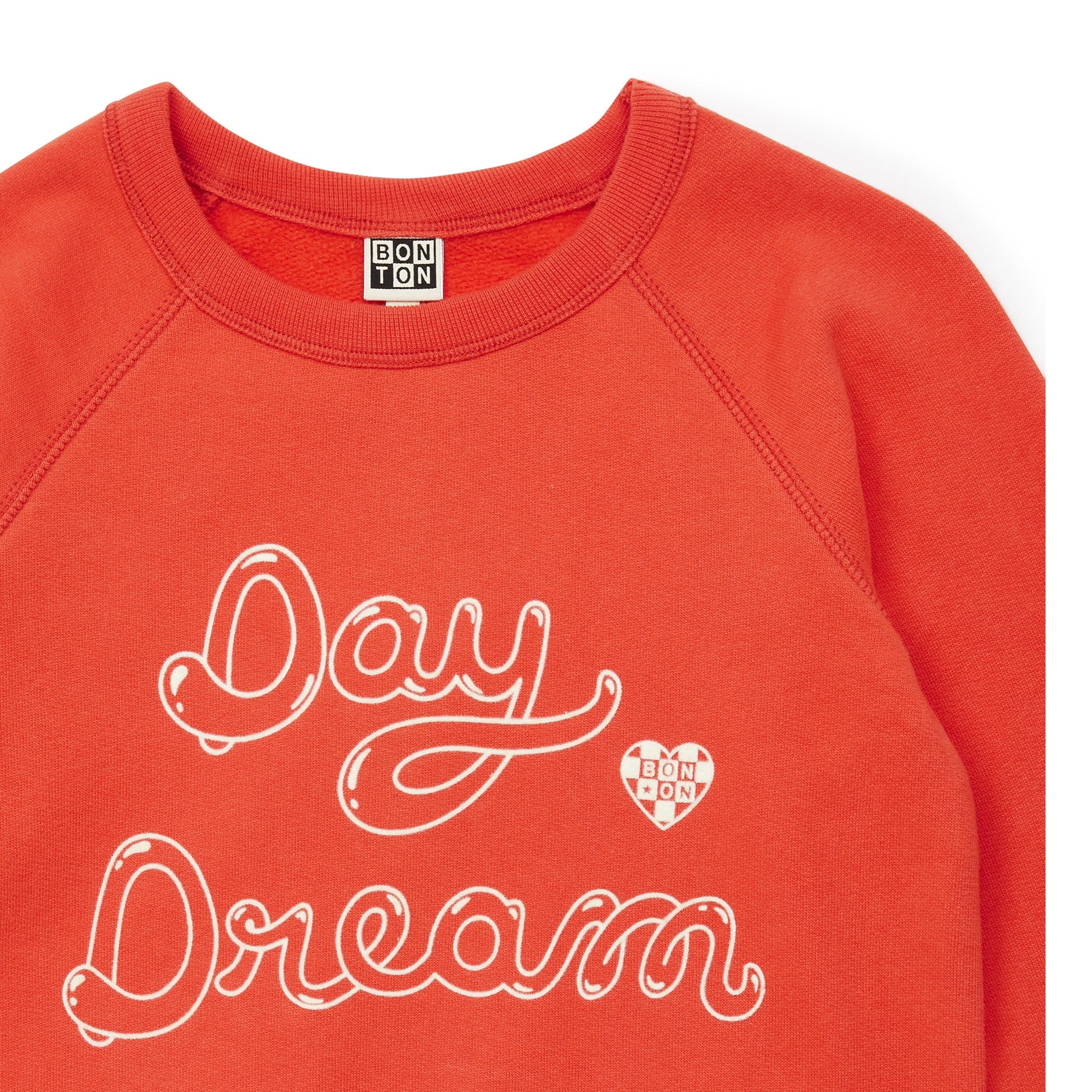 Girls Red Logo Cotton Sweatshirt