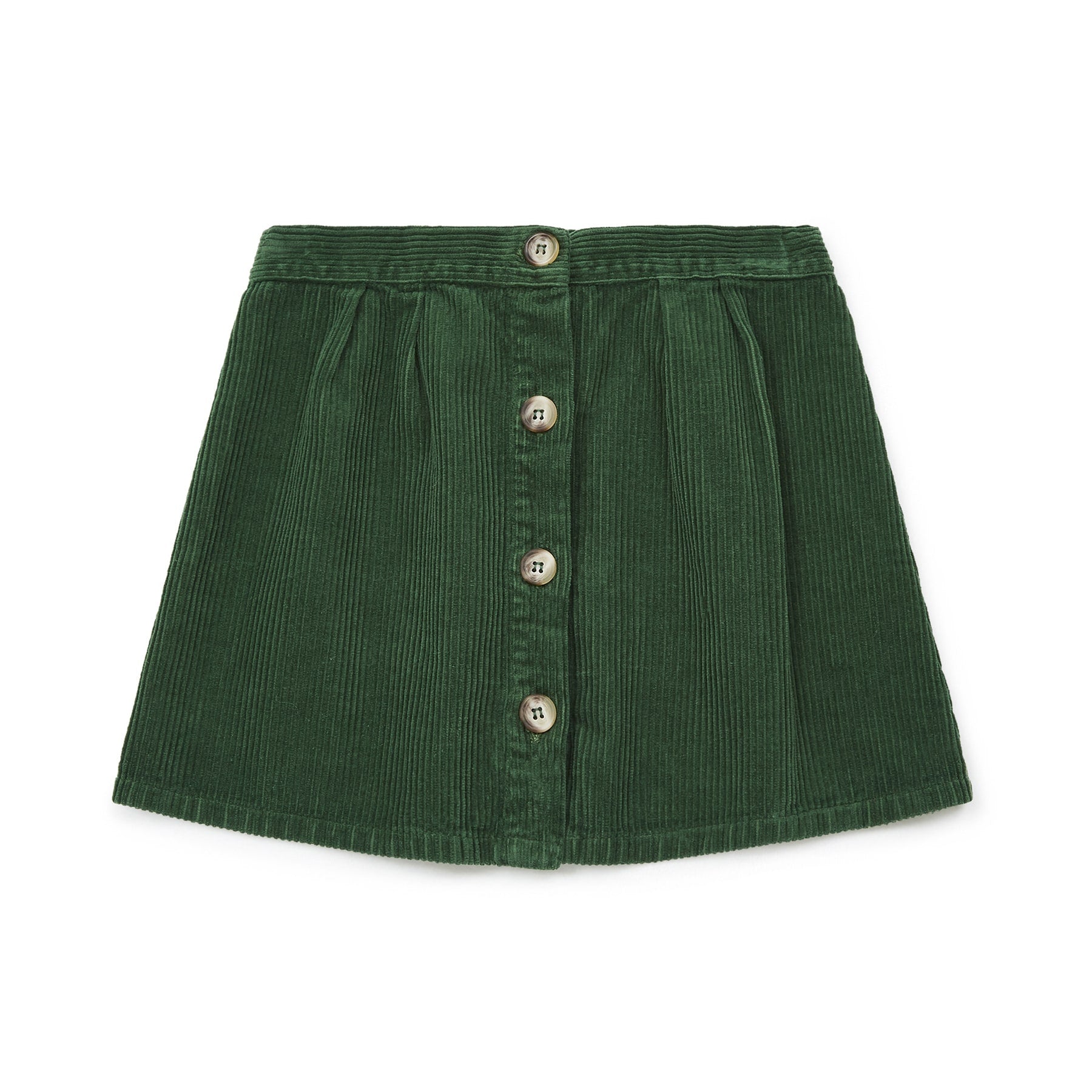 Girls Green Corduroy Skirt