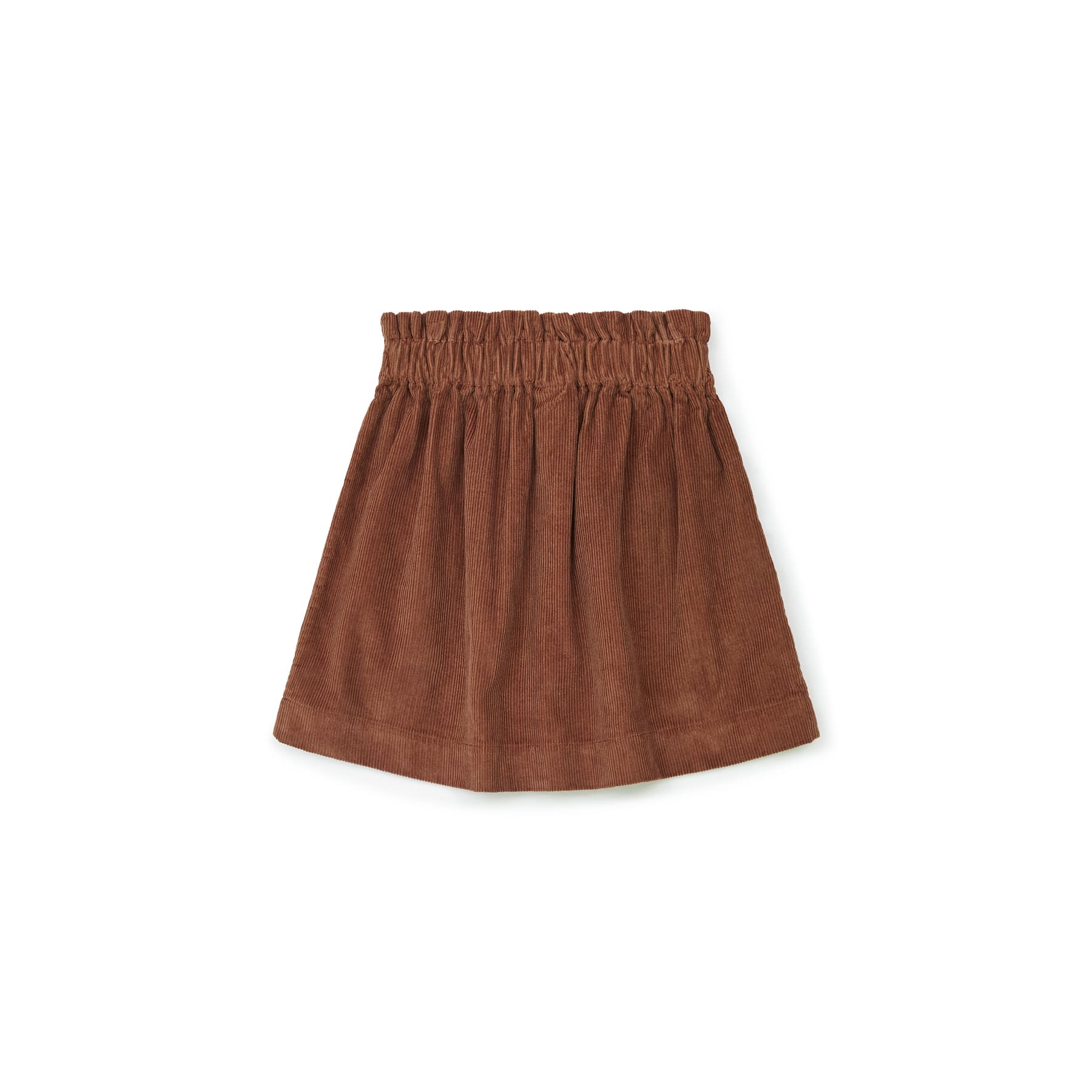 Girls Caramel Velvet Skirt