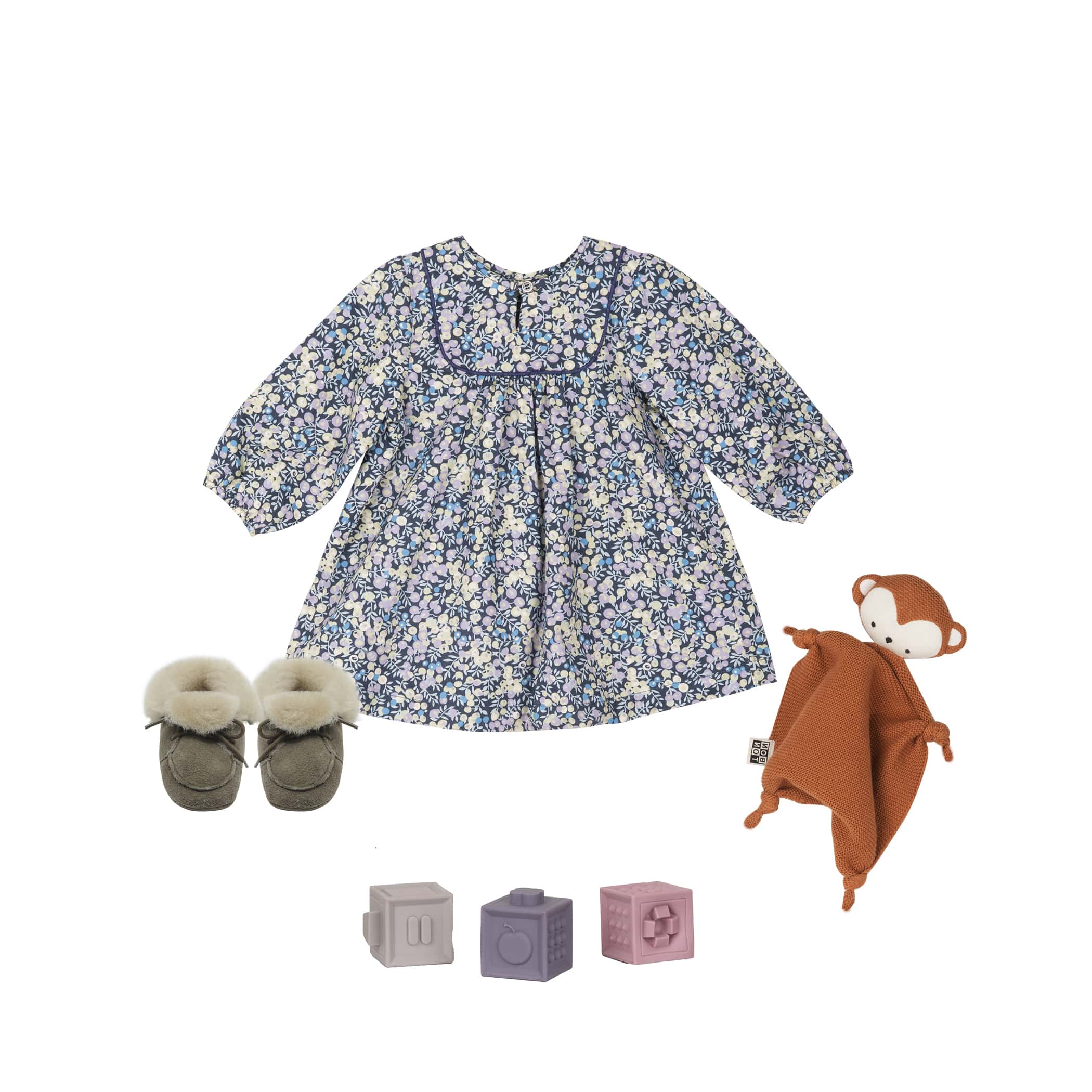 Baby Girls Violet Cotton Dress