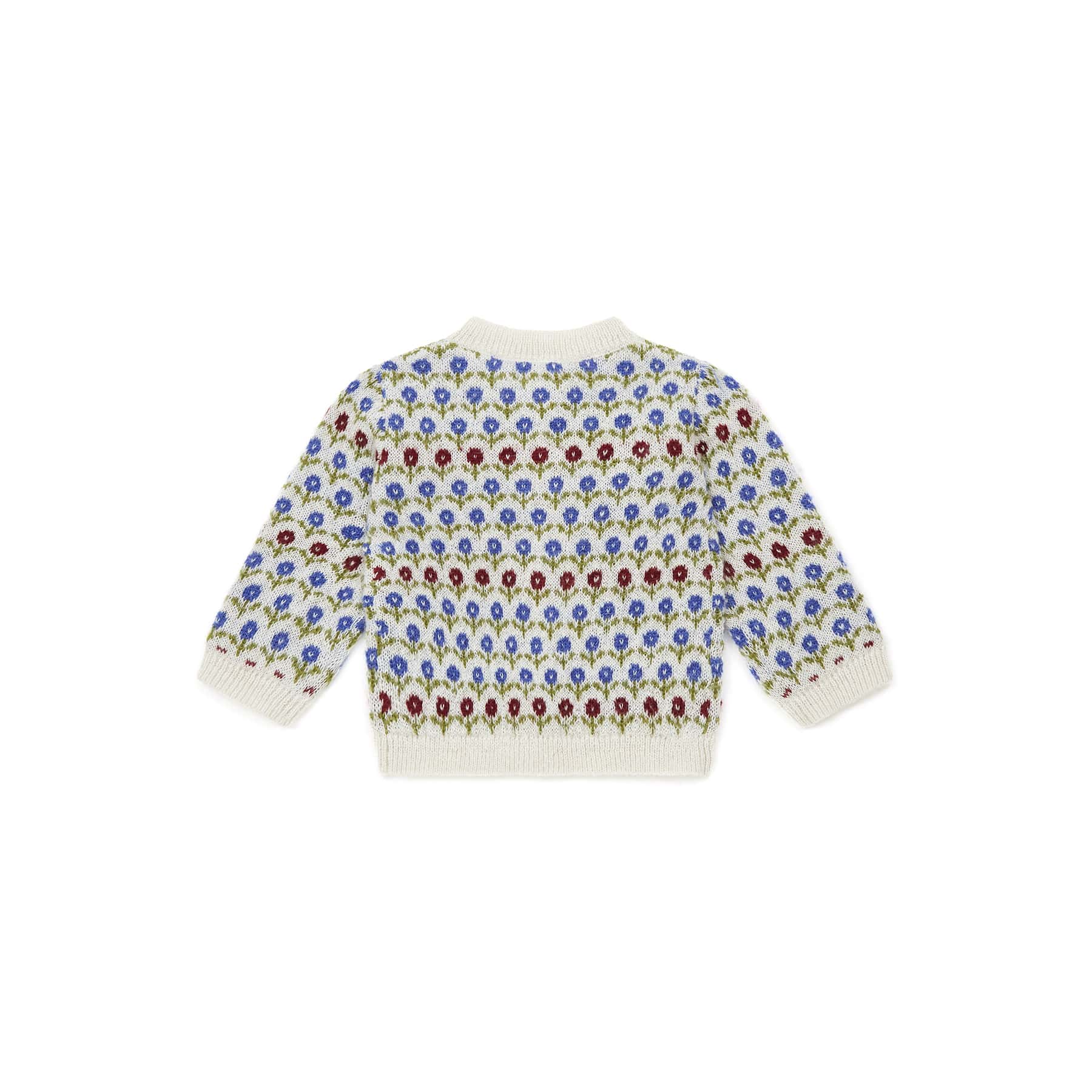 Baby Girls White Flowers Cardigan