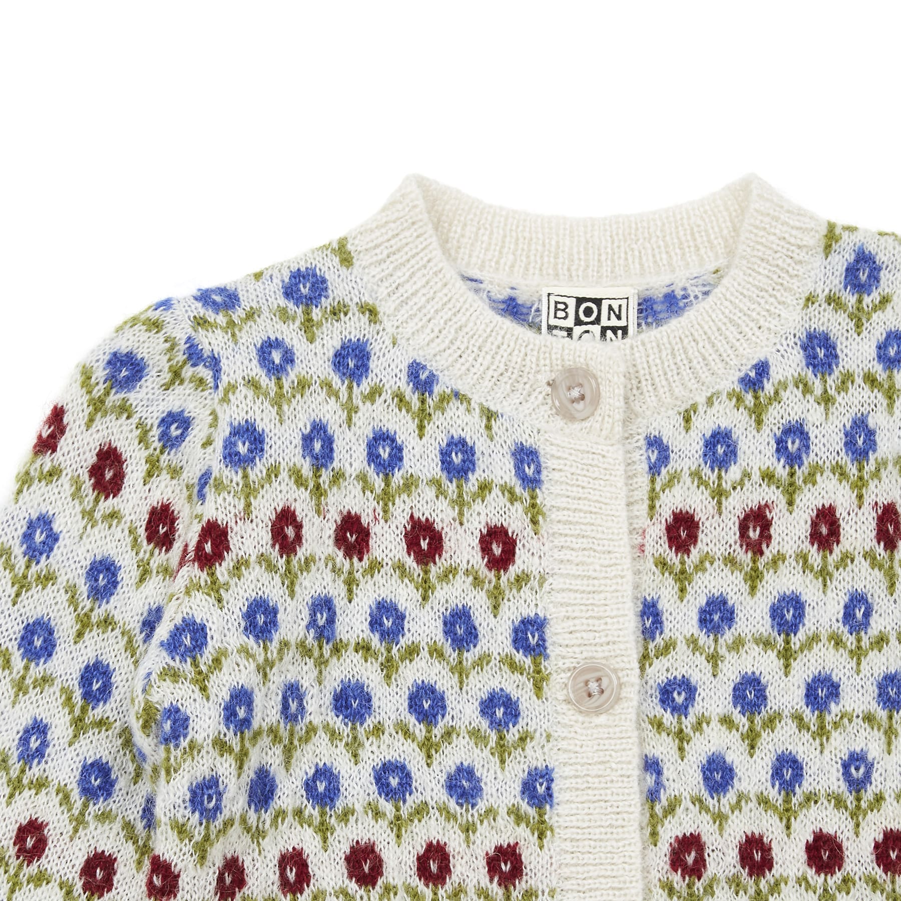 Baby Girls White Flowers Cardigan