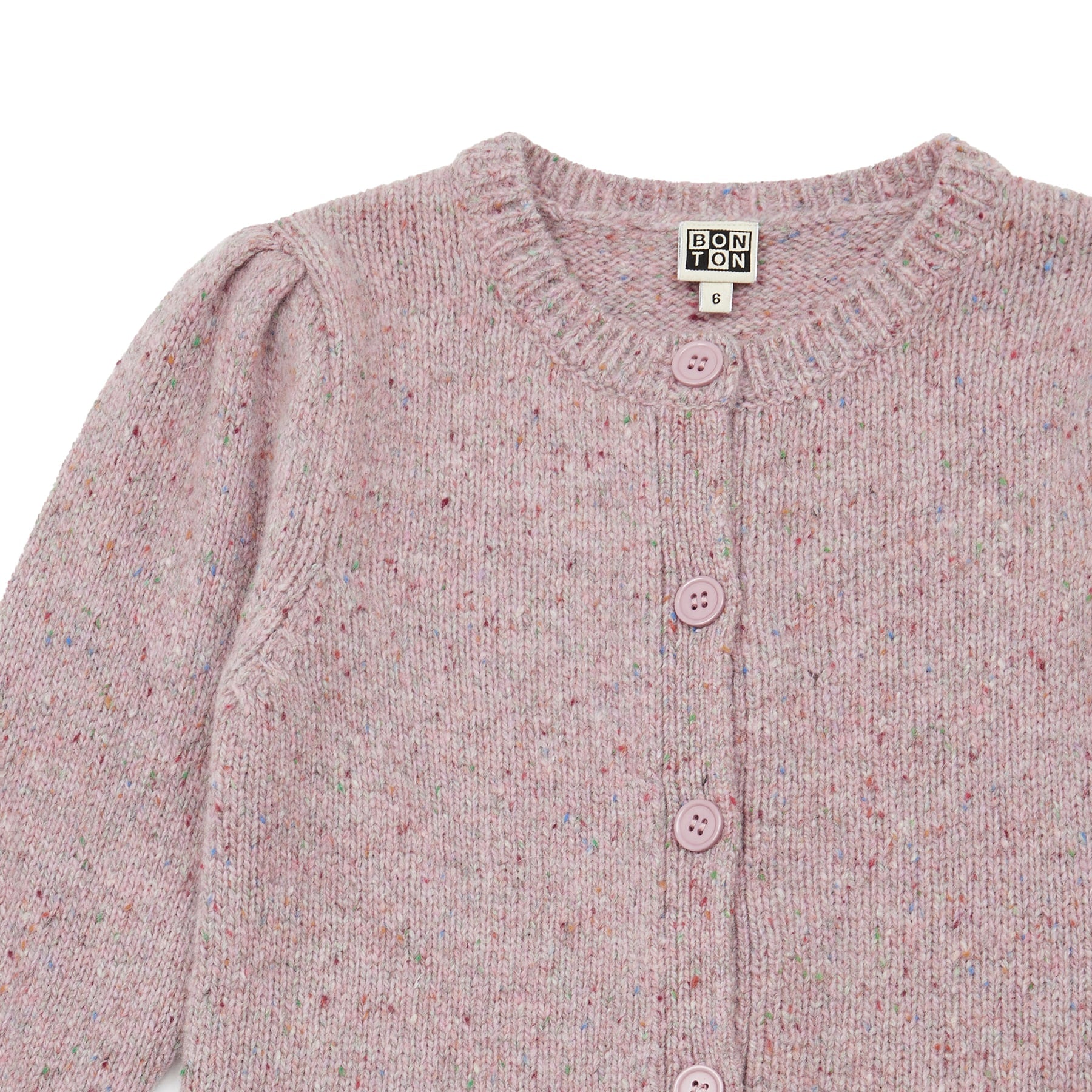 Girls Pink Wool Cardigan