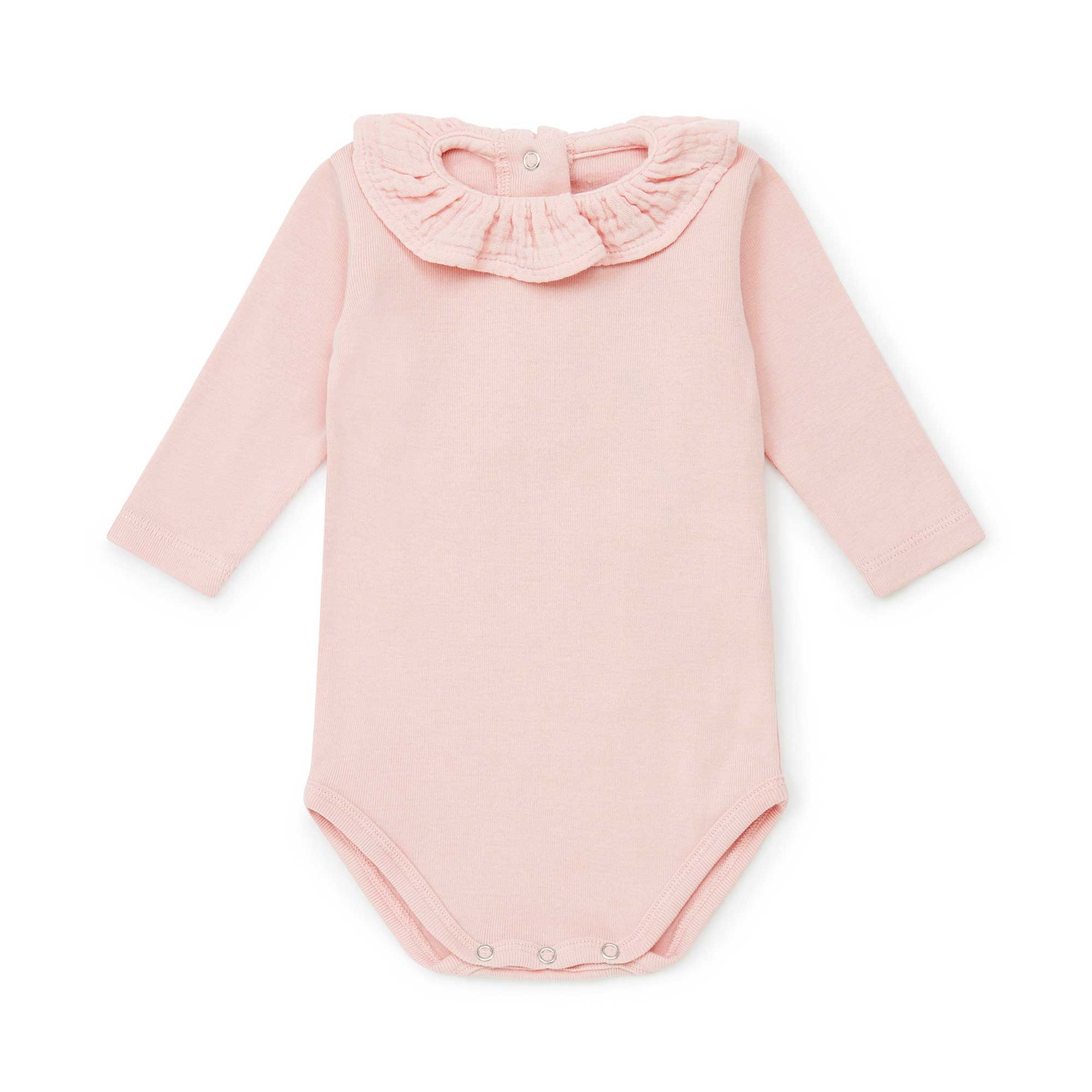 Baby Girls Pink Cotton Babysuit