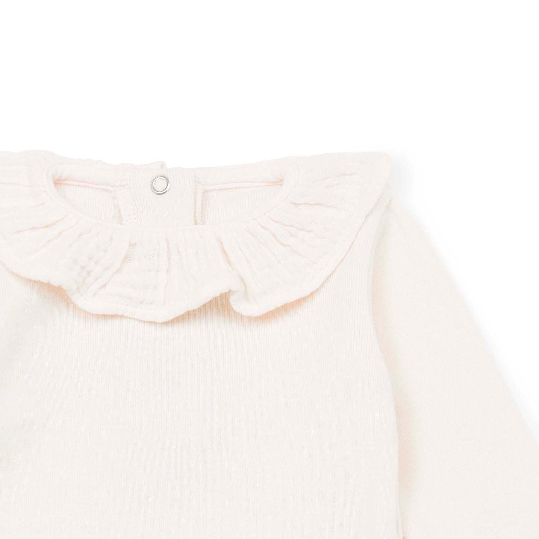Baby Girls Light Pink Cotton Babysuit