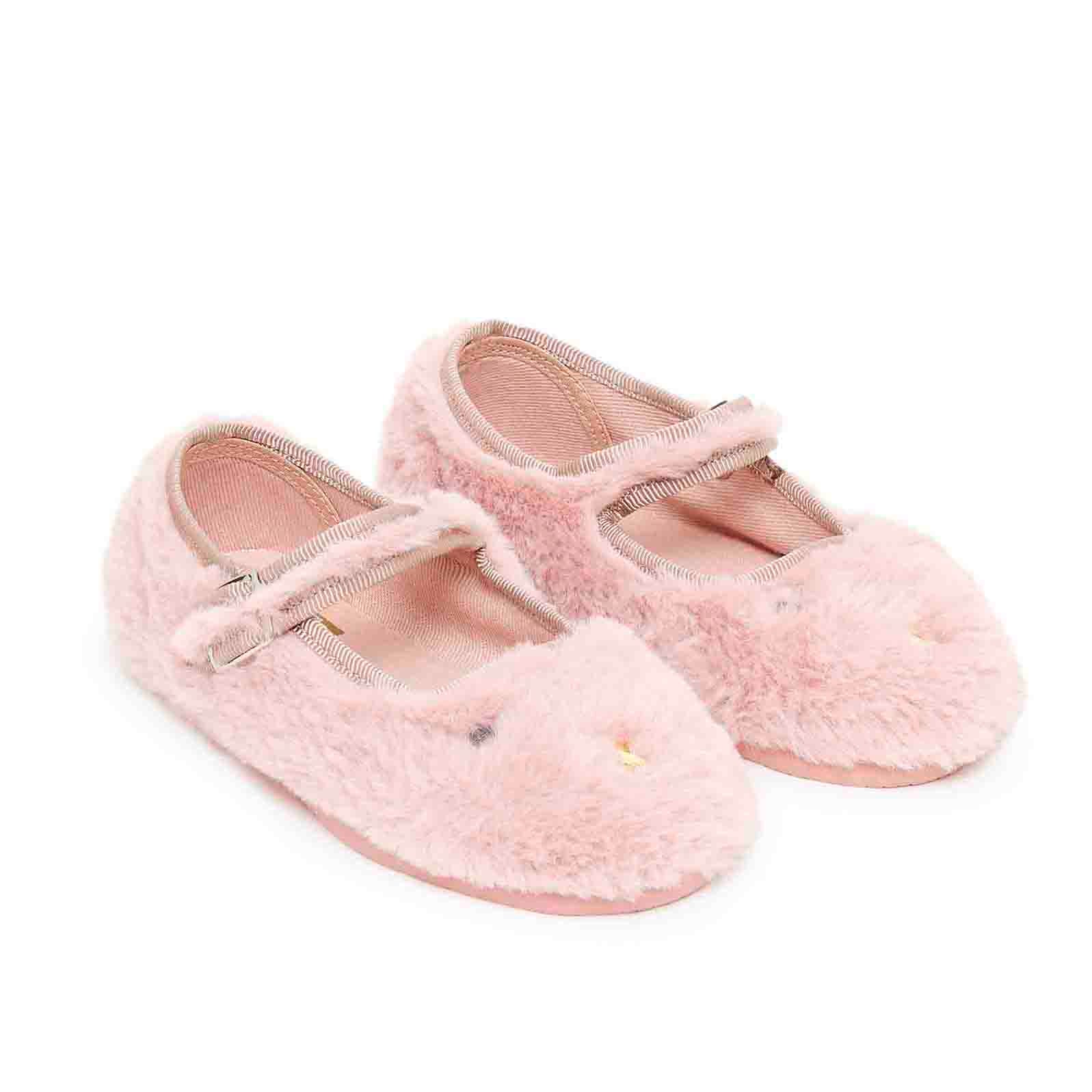 Girls Pink Buckled Shoes