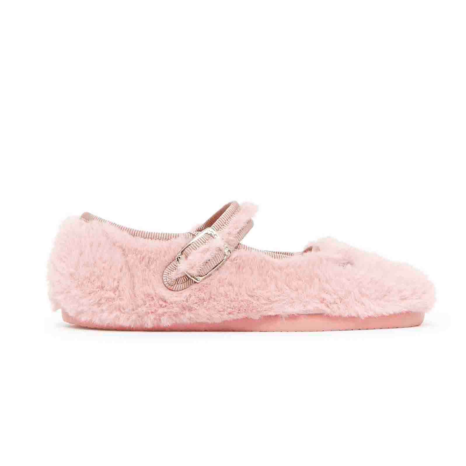 Girls Pink Buckled Shoes