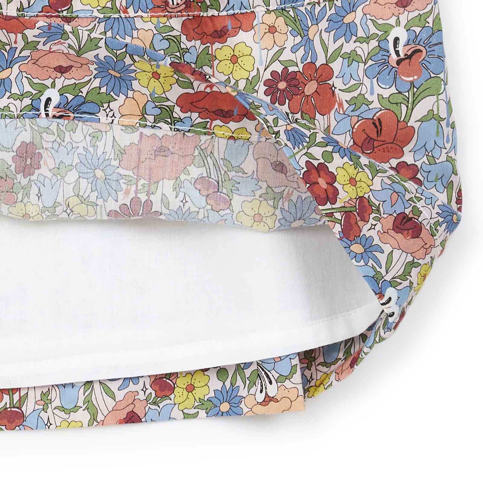 Girls Multicolor Floral Cotton Dress