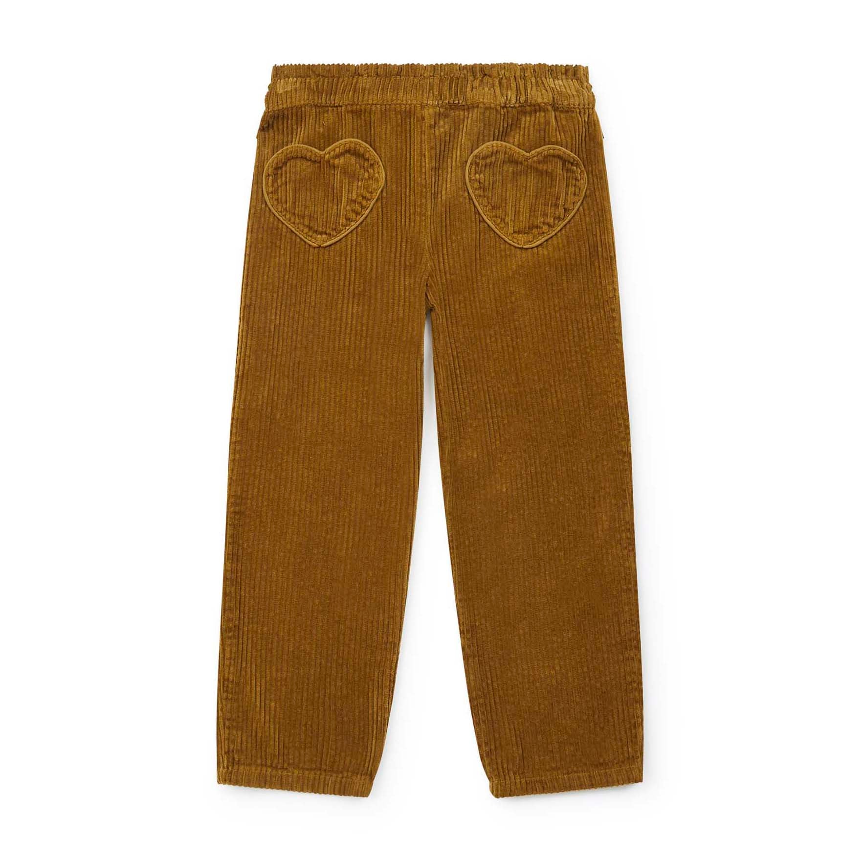Girls Dark Yellow Velvet Trousers