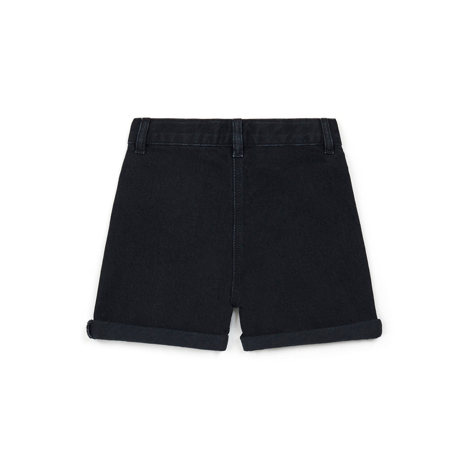 Girls Black Denim Shorts