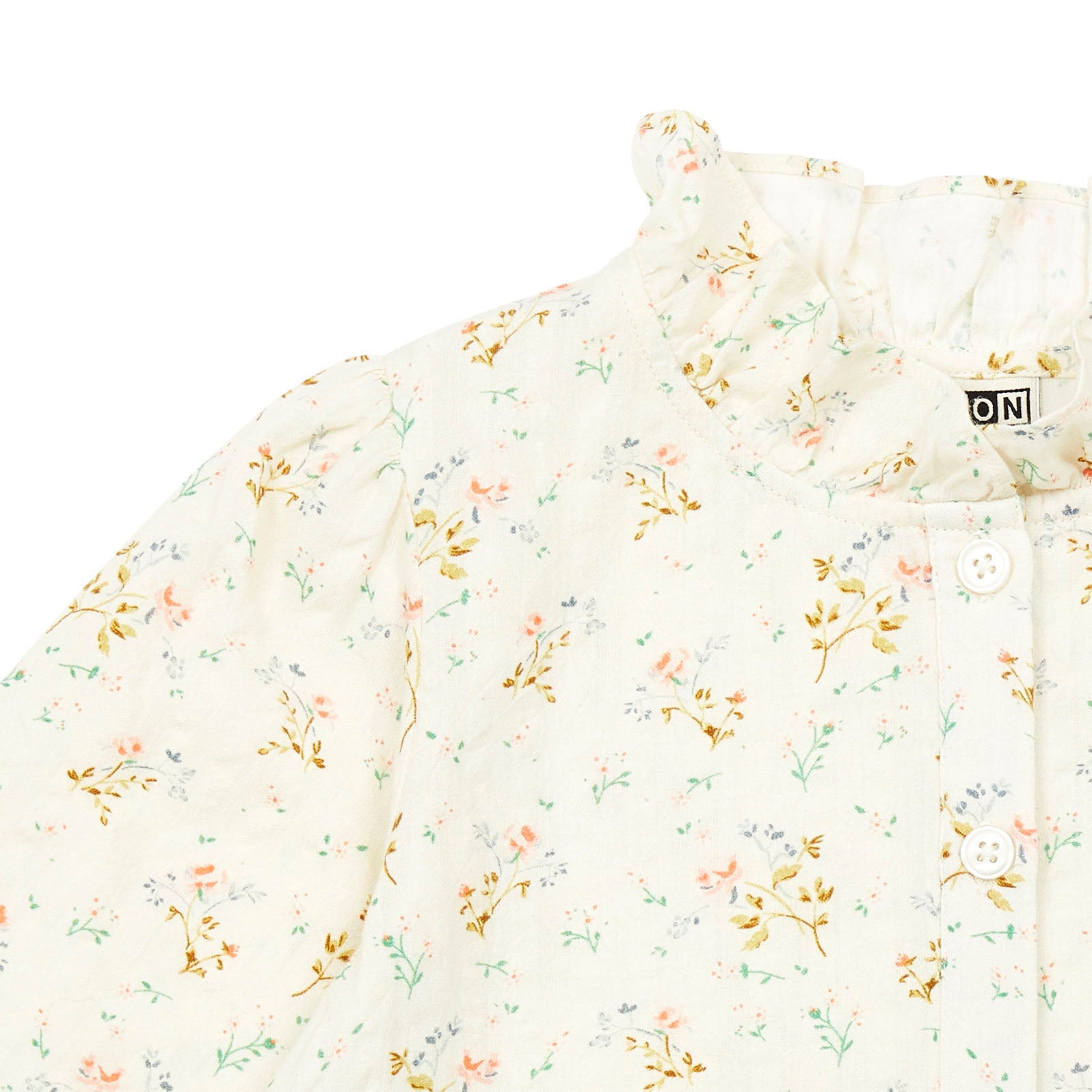 Girls White Floral Cotton Dress
